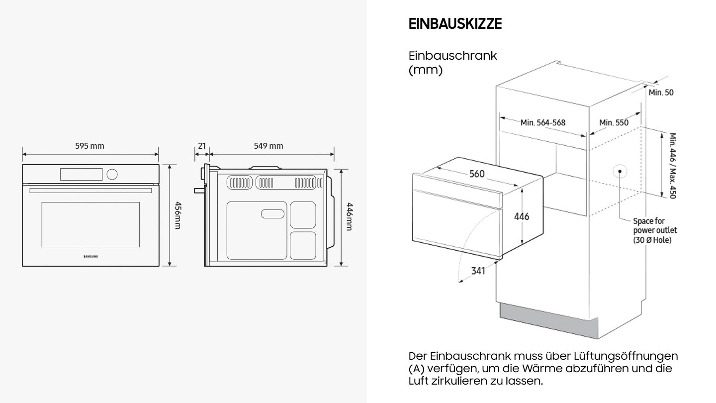 Samsung Backofen mit Mikrowelle »NQ5B4553FB«, NQ7500B, NQ5B4553FBS/U1