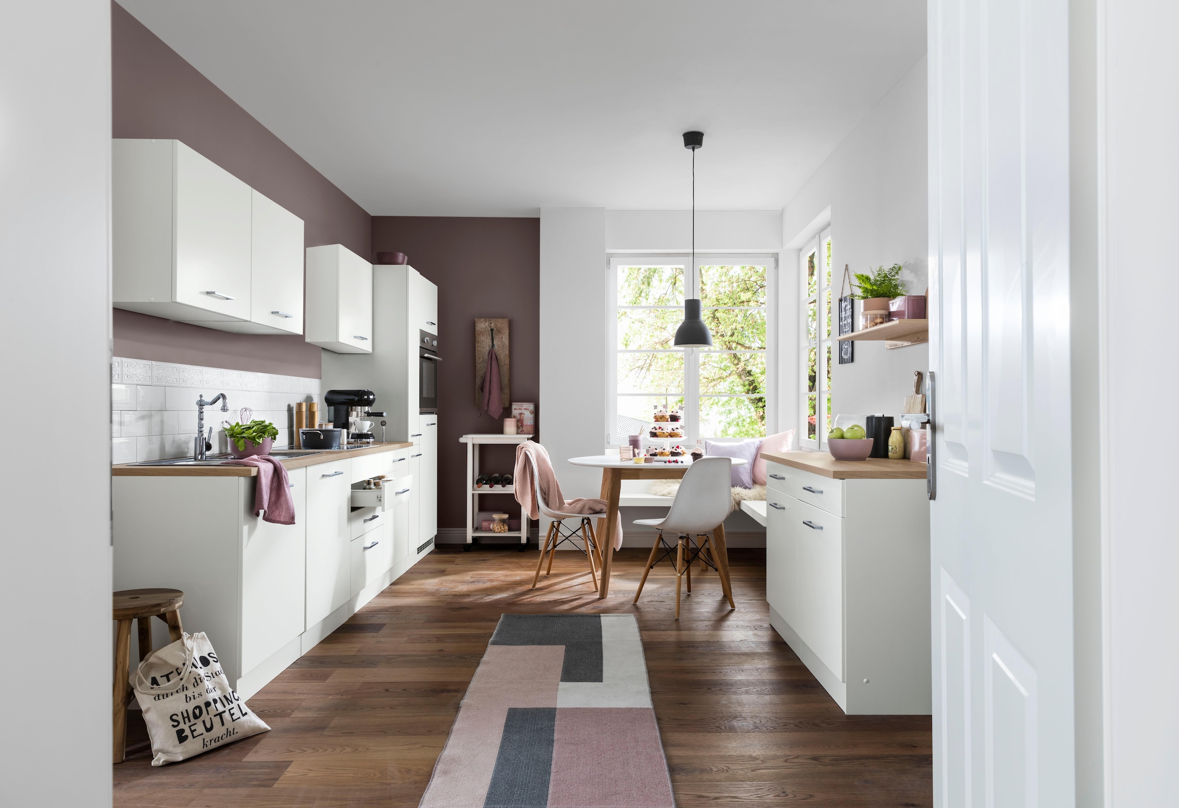 HELD MÖBEL Küchenzeile »Visby«, für auf Raten bestellen Breite cm Kühlschrank 330 ohne E-Geräte