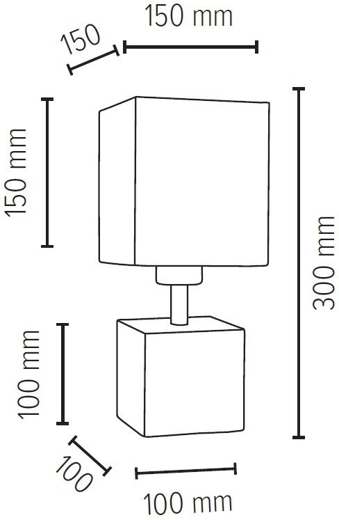 SPOT Light Tischleuchte »STRONG«, 1 flammig, Leuchtmittel E27 | ohne Leuchtmittel, Echtes Beton - handgefertigt, Lampenschirm aus Stoff, Naturprodukt
