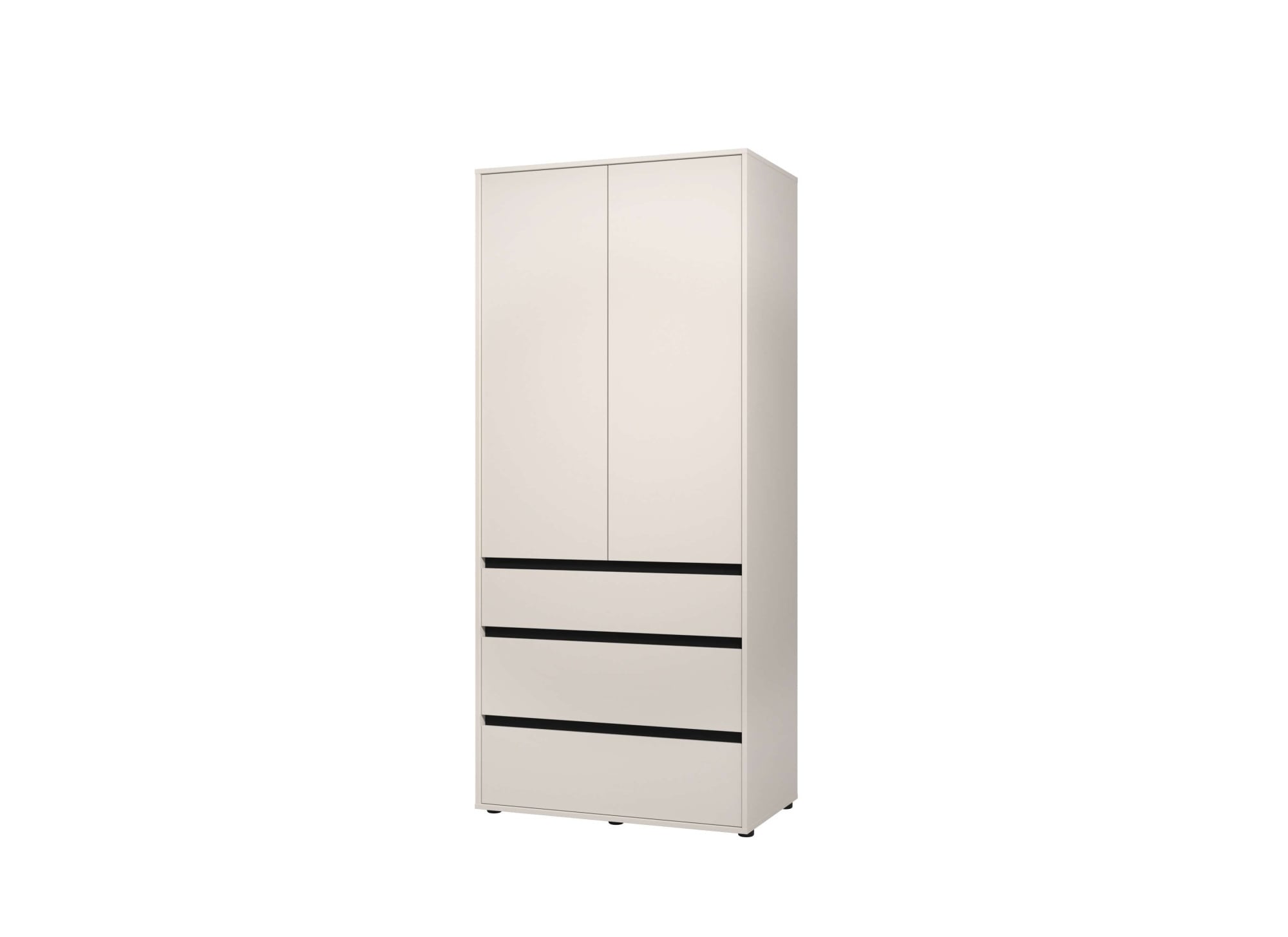 Home affaire Kleiderschrank »Corbet Schlafzimmerschrank, Drehtürenschrank,  Wäscheschrank« 93 cm breit, 3x Schubladen, Kleiderstange, ABS schutzkanten
