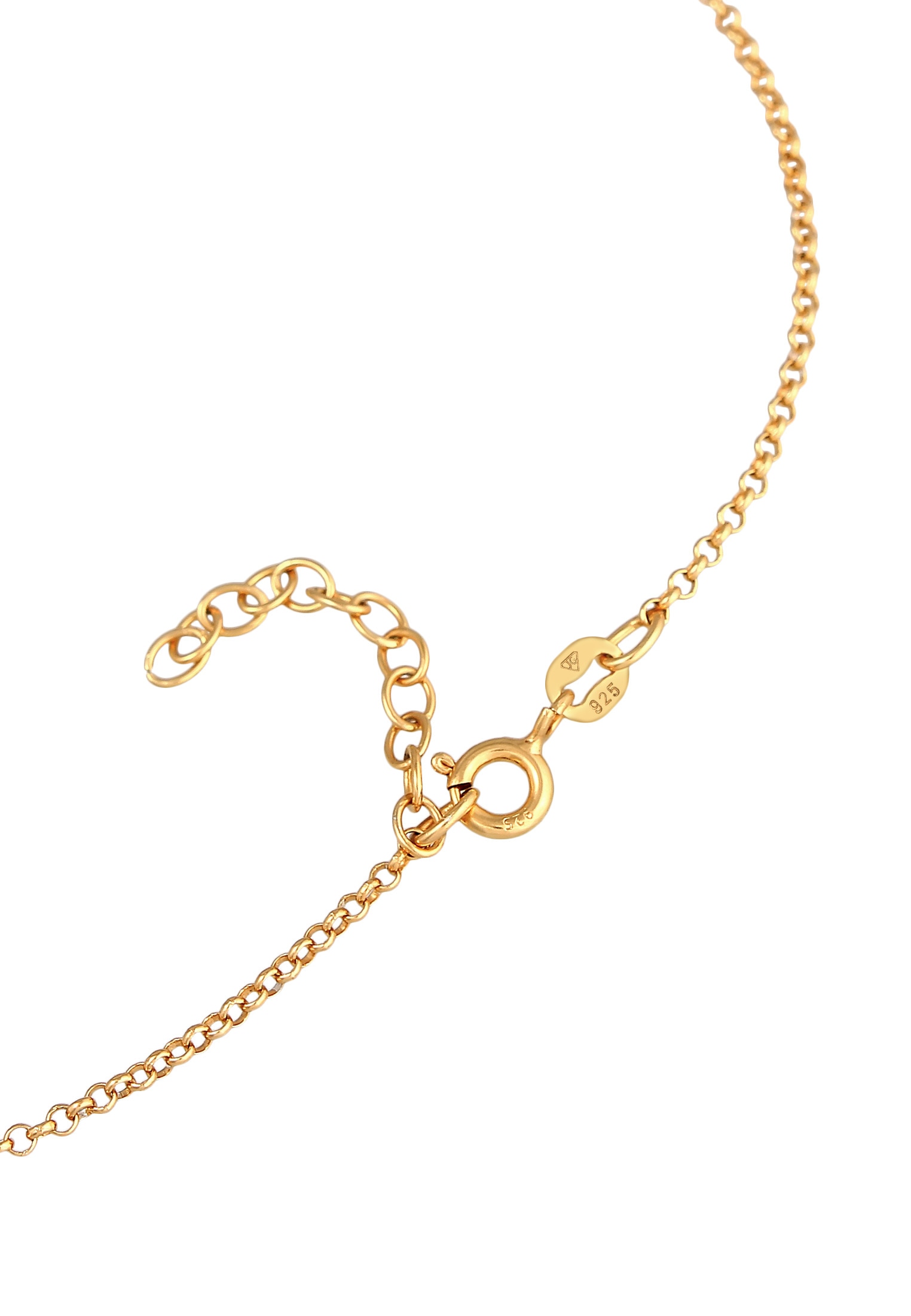 Elli Fußkette »Fußschmuck Herz Howlith Türkis Boho 925 Silber«