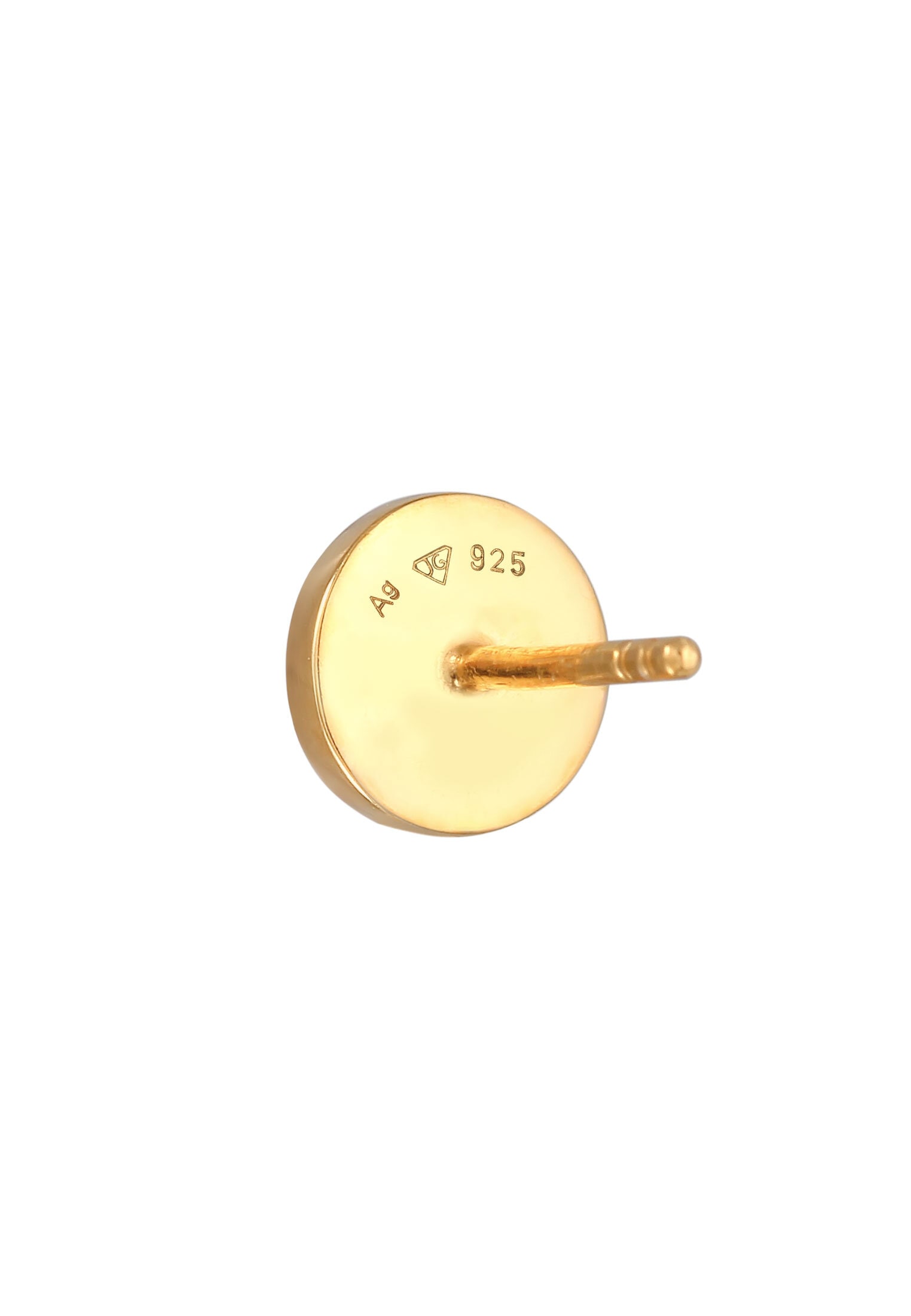 Kuzzoi Paar Ohrstecker »Ohrringe Ohrstecker Rund Emaille schwarz 925 Sterling Silber (Einzelstecker)«