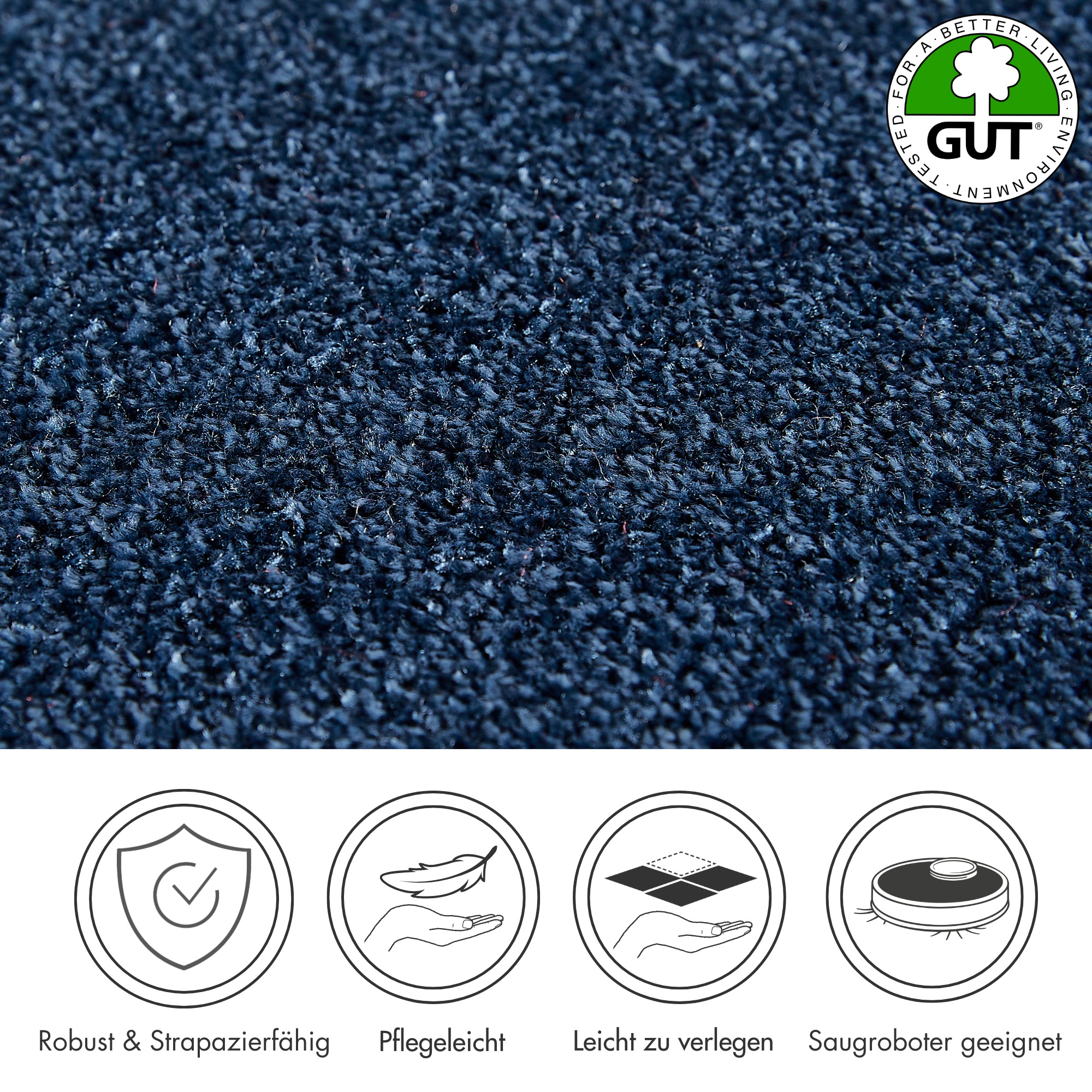 Andiamo Teppichboden »Verona, Velours, Made in Belgium«, rechteckig, 6 mm Höhe, Uni Farben, Breite 400 cm oder 500 cm, strapazierfähig, pflegeleicht