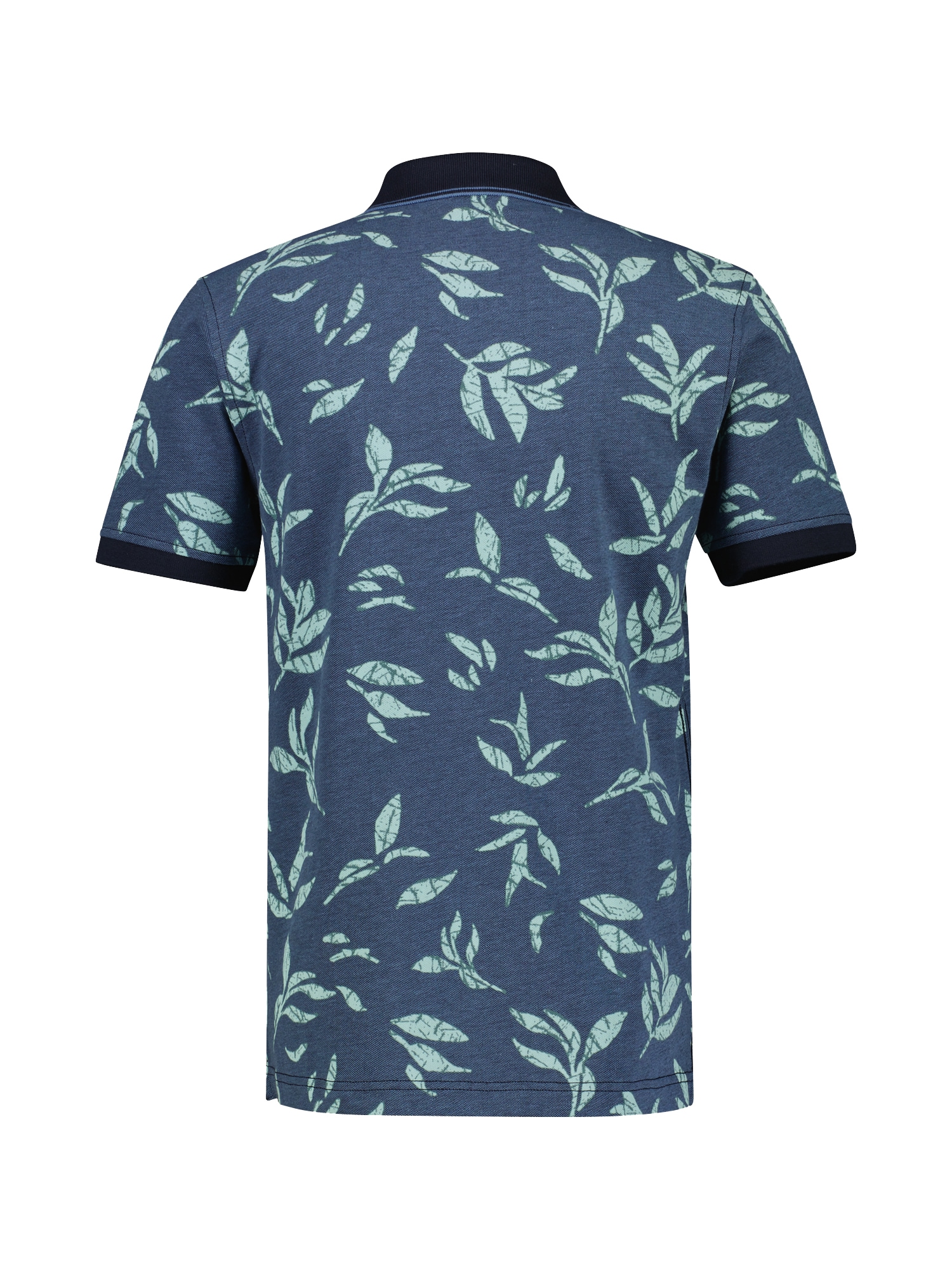LERROS Poloshirt »LERROS Poloshirt mit floralem Druck und abgesetzen Details«
