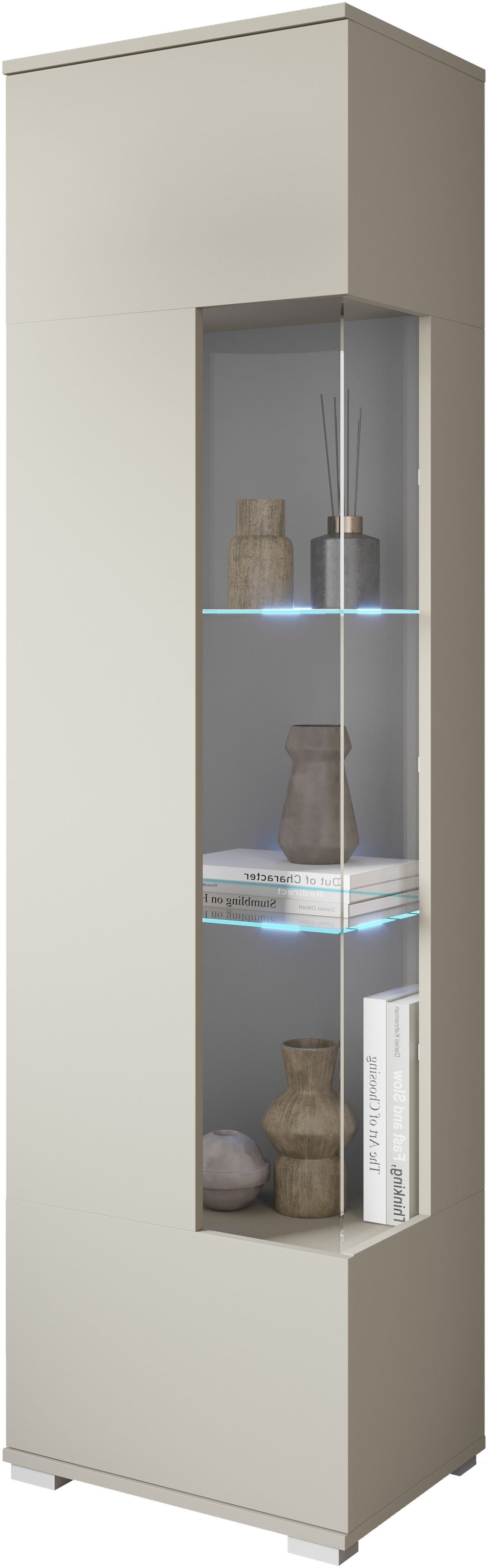INOSIGN Vitrine »Kenia, stehend und hängend, Türanschlag wechselbar«, (1 St.), Vitrineschrank mit Glastüren 160 cm Höhe