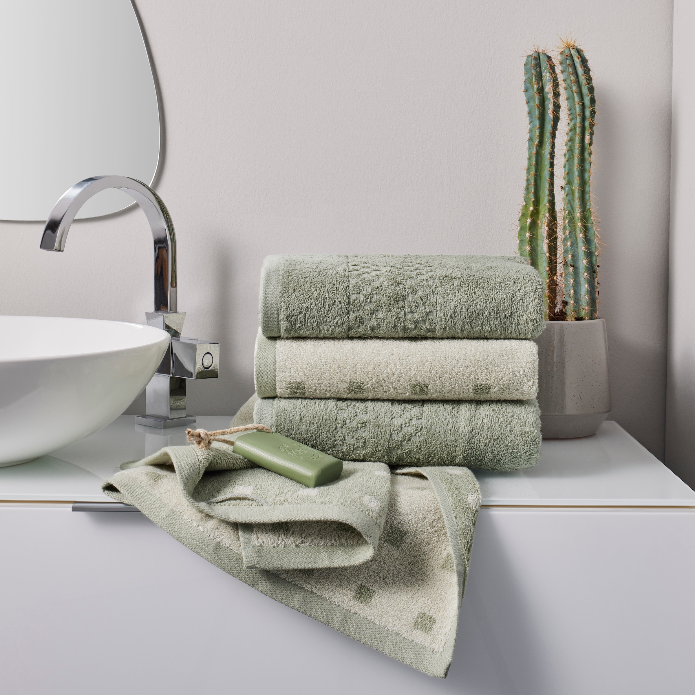 OTTO home Handtuch »Regona, Handtücher 50x100cm, flauschig und weich, 500gr/m²« Premium Handtücher mit Bordüre, Set, 100% Baumwolle, 5 Jahre Garantie