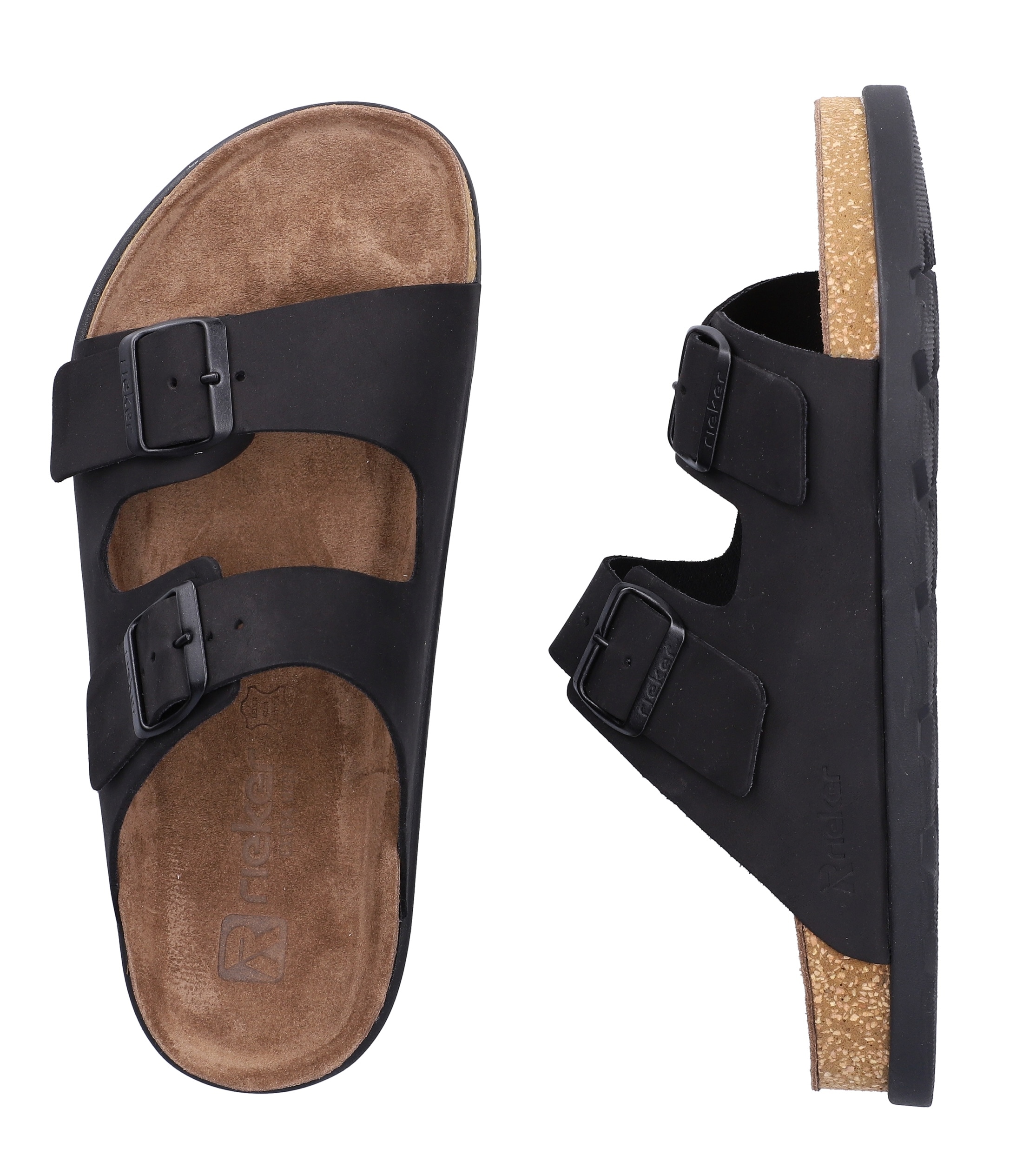 Rieker Pantolette  Sommerschuh, Strandschuh, Hausschuh mit bequemem Fußbett