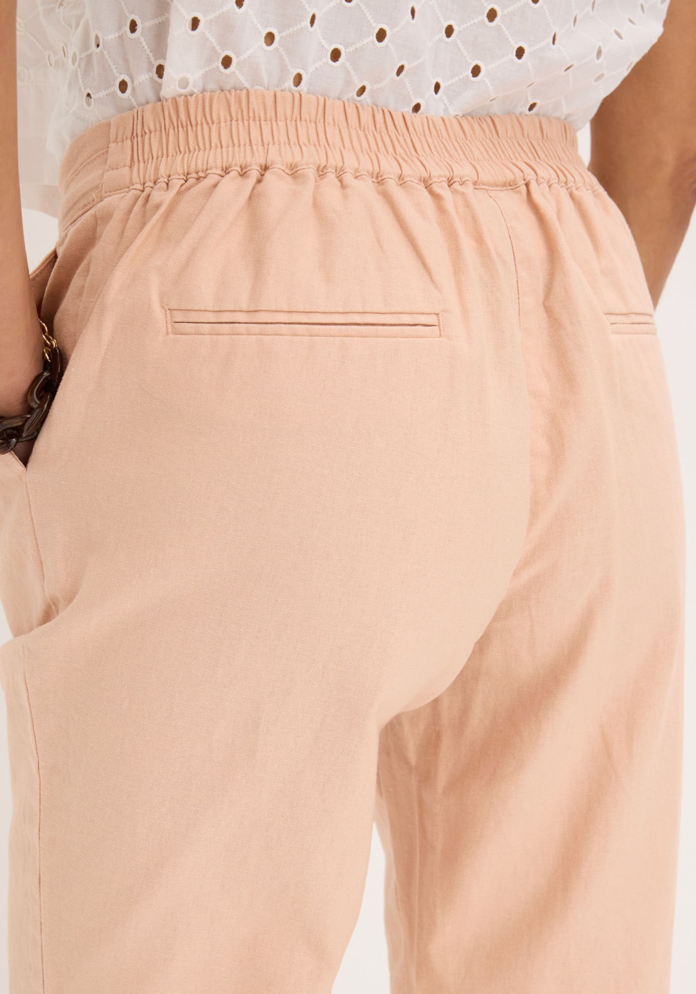 bonprix Leinenhose »Leinenhose«  aus Leinen und Baumwolle, Regular Fit, mit elastischem Gummibund