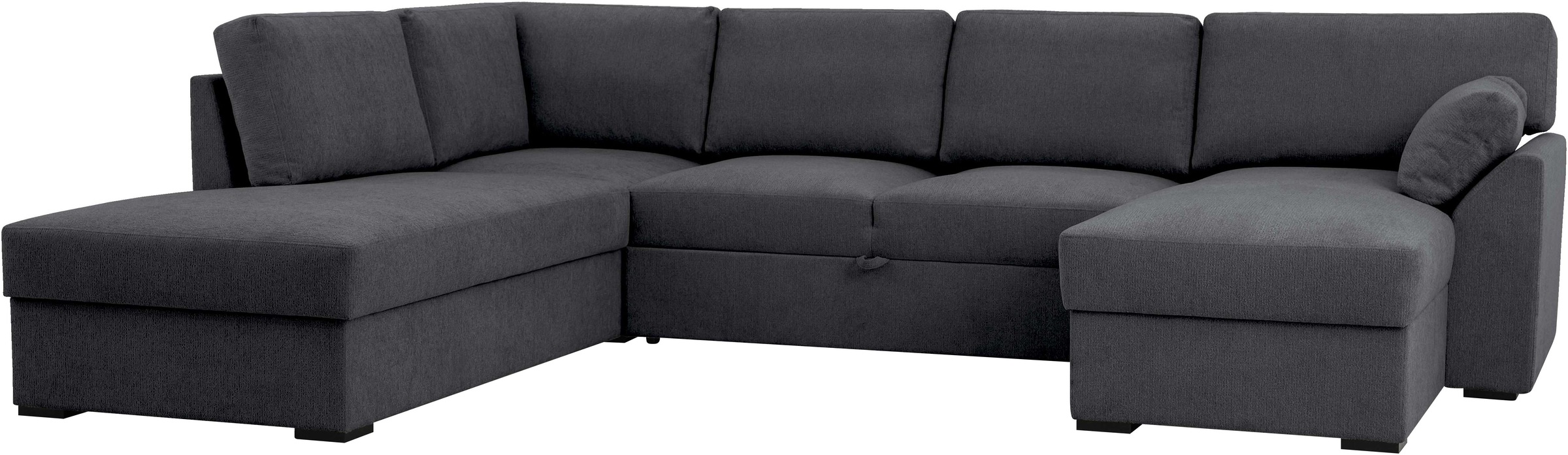 Home affaire Wohnlandschaft »Citry«, Breite 309 cm, Chenille, Bettfunktion, Bettkasten, U-Form