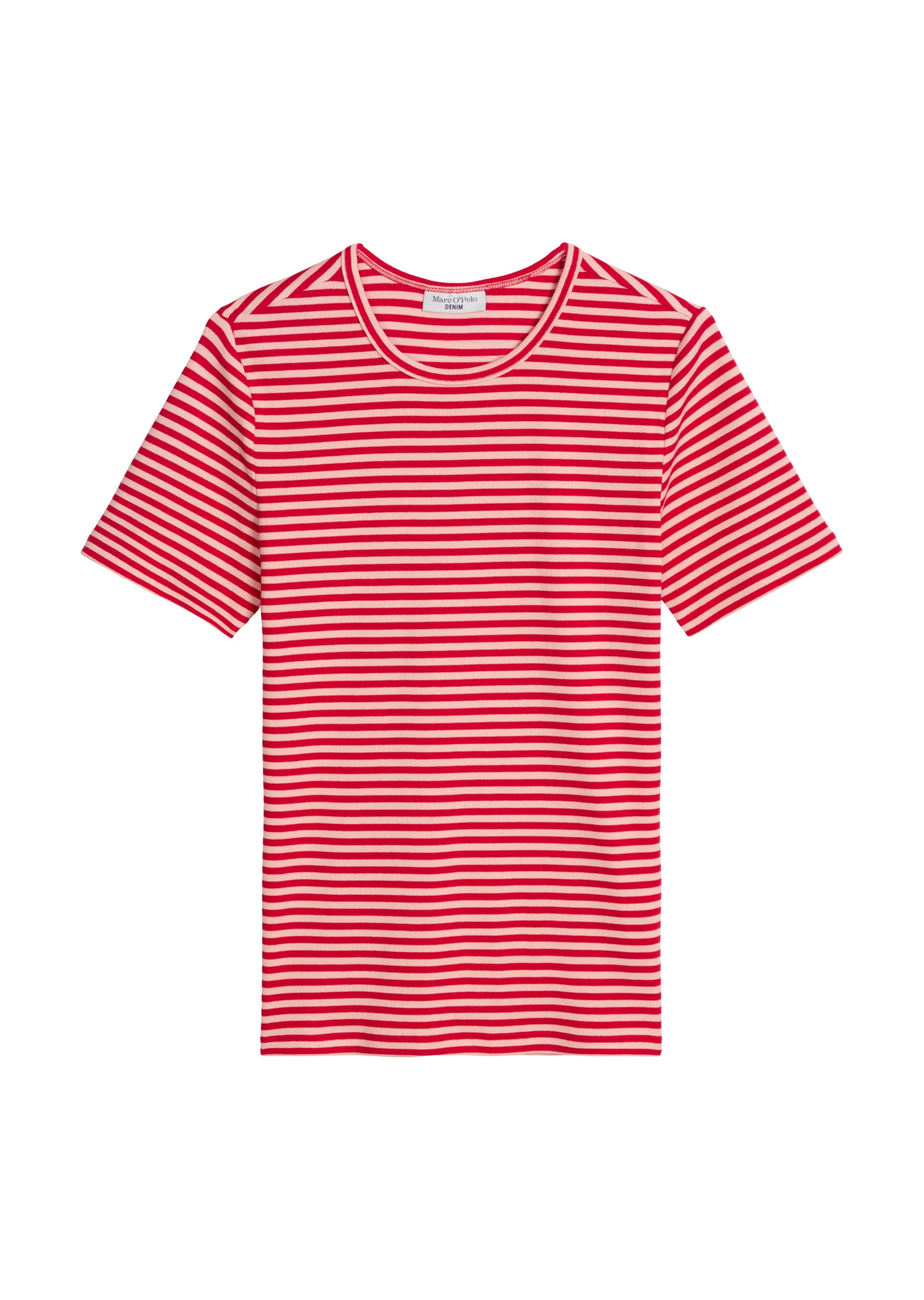 Marc O'Polo DENIM T-Shirt slim fit aus Rippjersey, geringelt