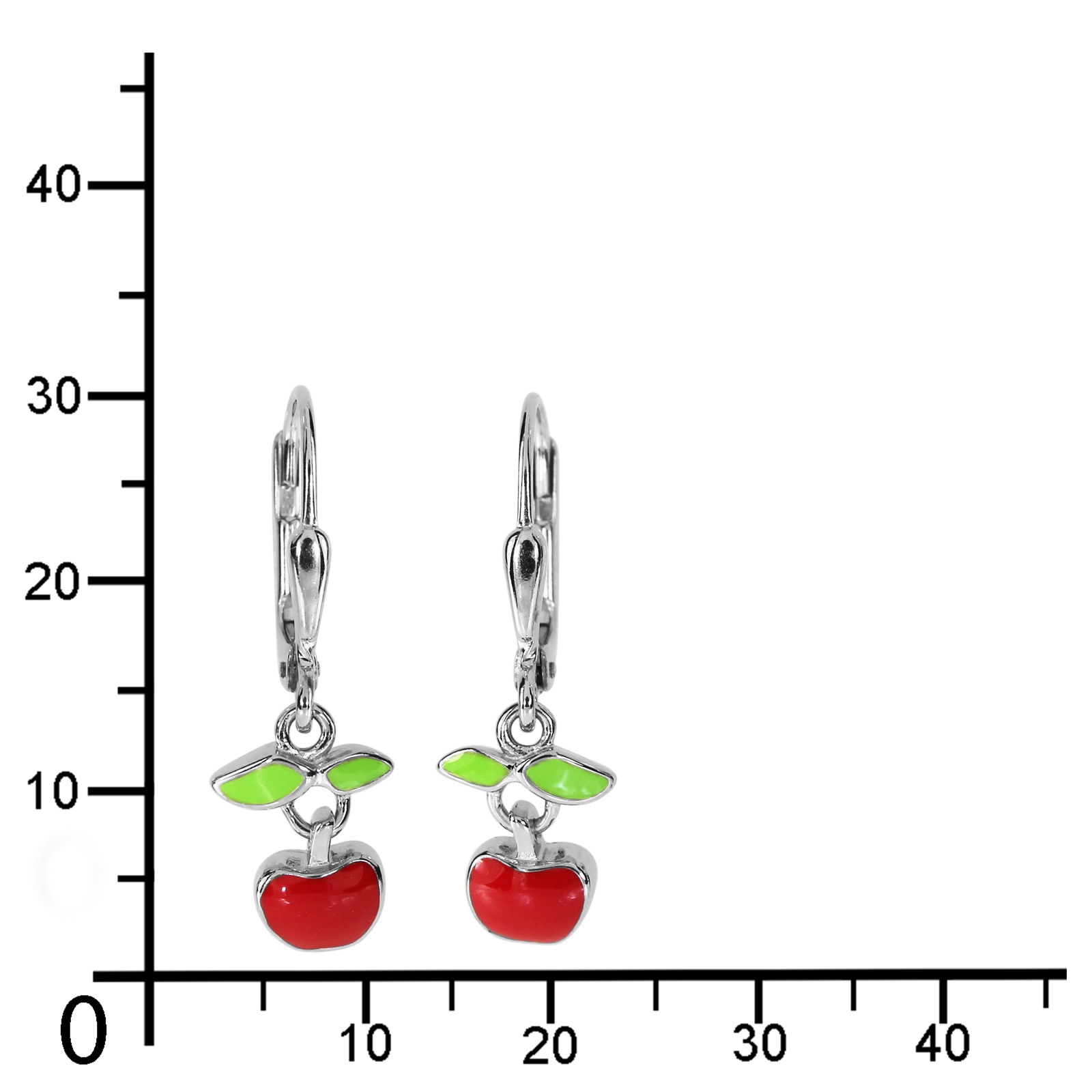 OSTSEE-SCHMUCK Paar Ohrhänger »- Apfel - Silber 925/000 -,«