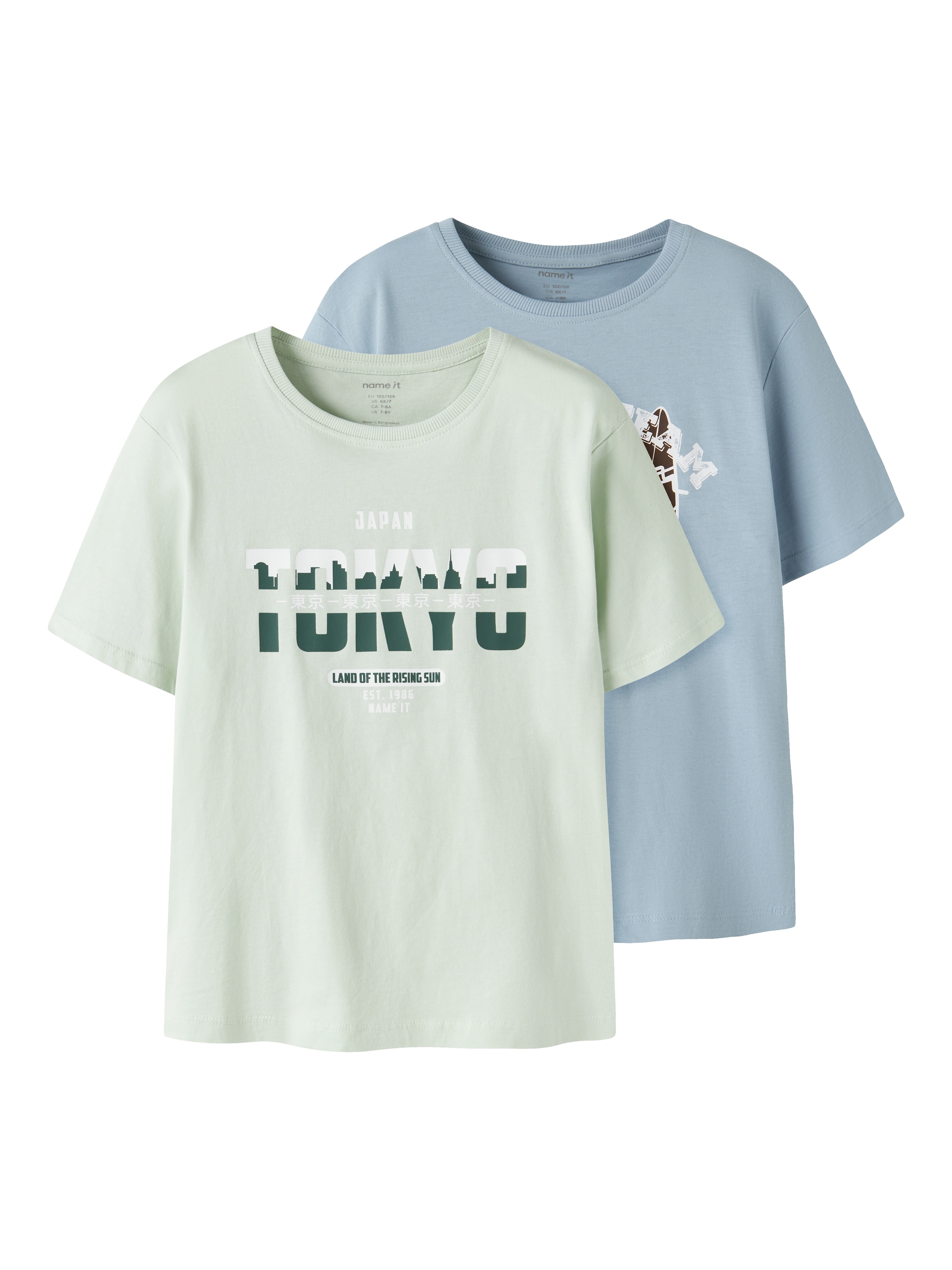 Name It T-Shirt »NKMVILOGO 2P SS NREG TOP« Packung, 2 Baumwolle, regular fit
