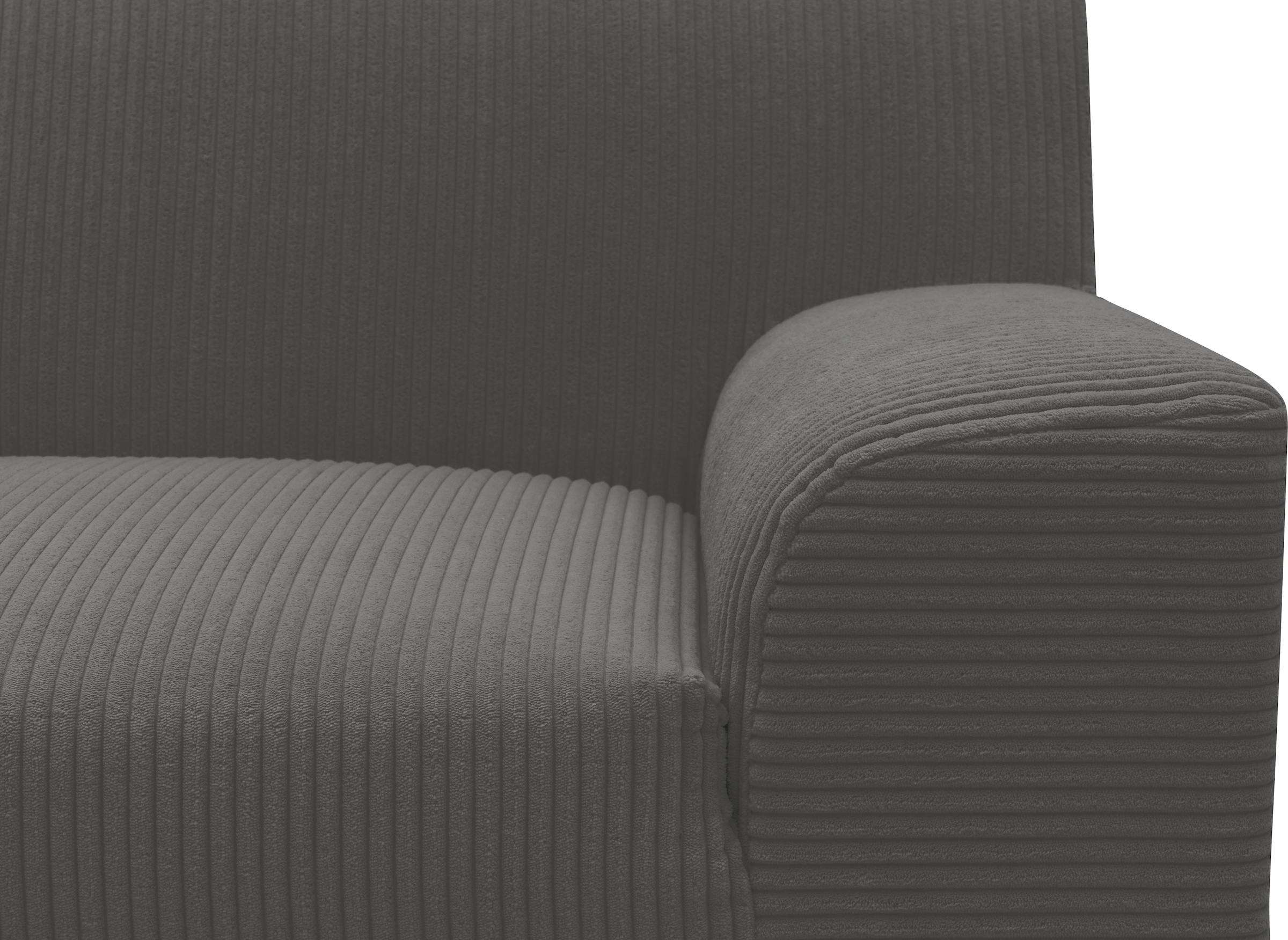DOMO collection Ecksofa »Turah 2, L-Form, in Cord u. wasserabweisender Microfaser, Federkern«, B/T/H: 241/146/79 cm, incl. Zierkissen, wahlweise mit Bettfunktion