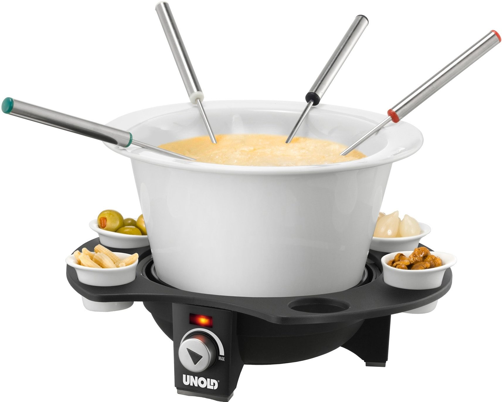 Unold Elektro-Fondue »Élégance 48645«, mit sechs Saucen-Töpfchen