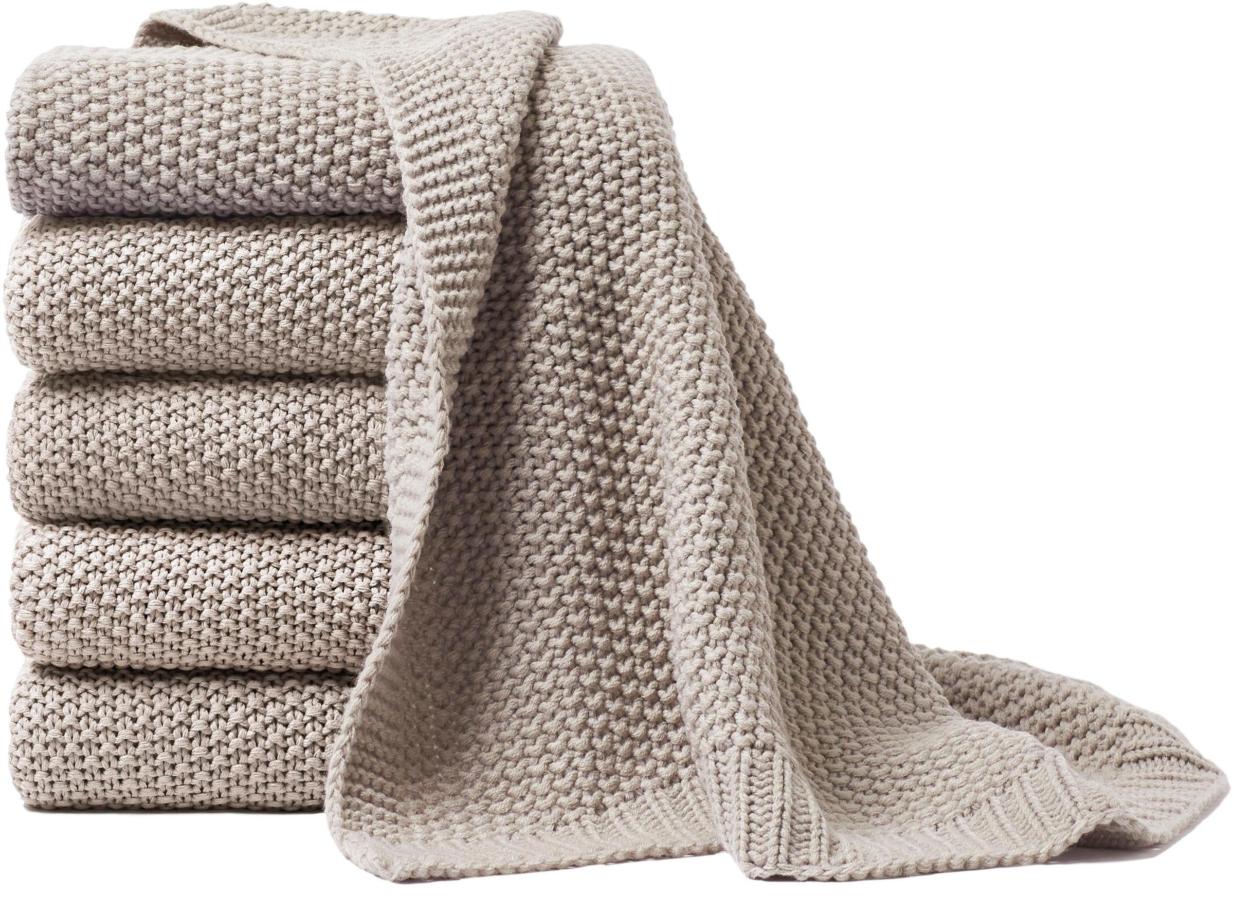 Primera Wohndecke »Strick« mit einer hochwertigen Randverarbeitung, Kuscheldecke