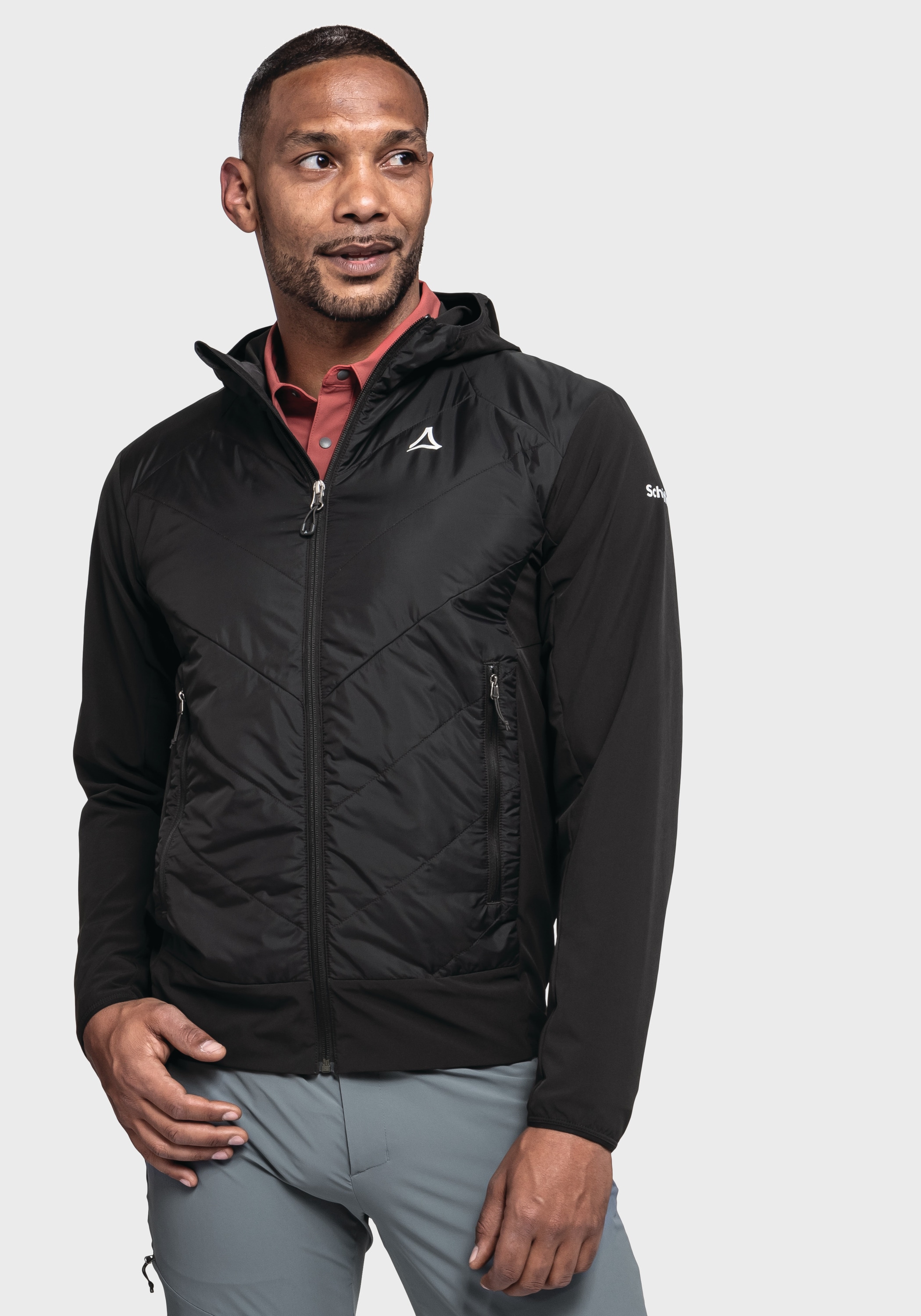 Schöffel Funktionsjacke »Hiking Hybrid Jk Style Blaueis MNS«, mit Kapuze