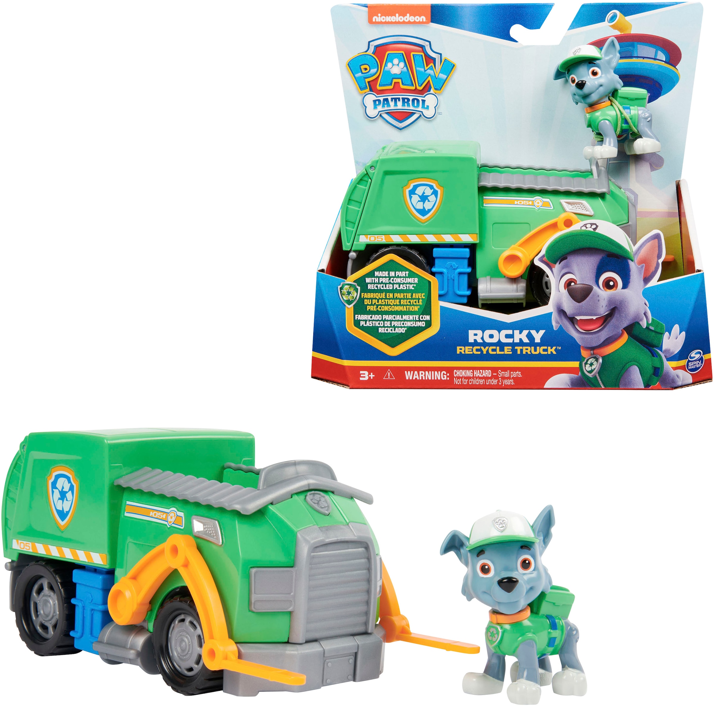 Spielzeug-Auto »Paw Patrol - Sust. Basic Vehicle Rocky«, zum Teil aus recycelten Material