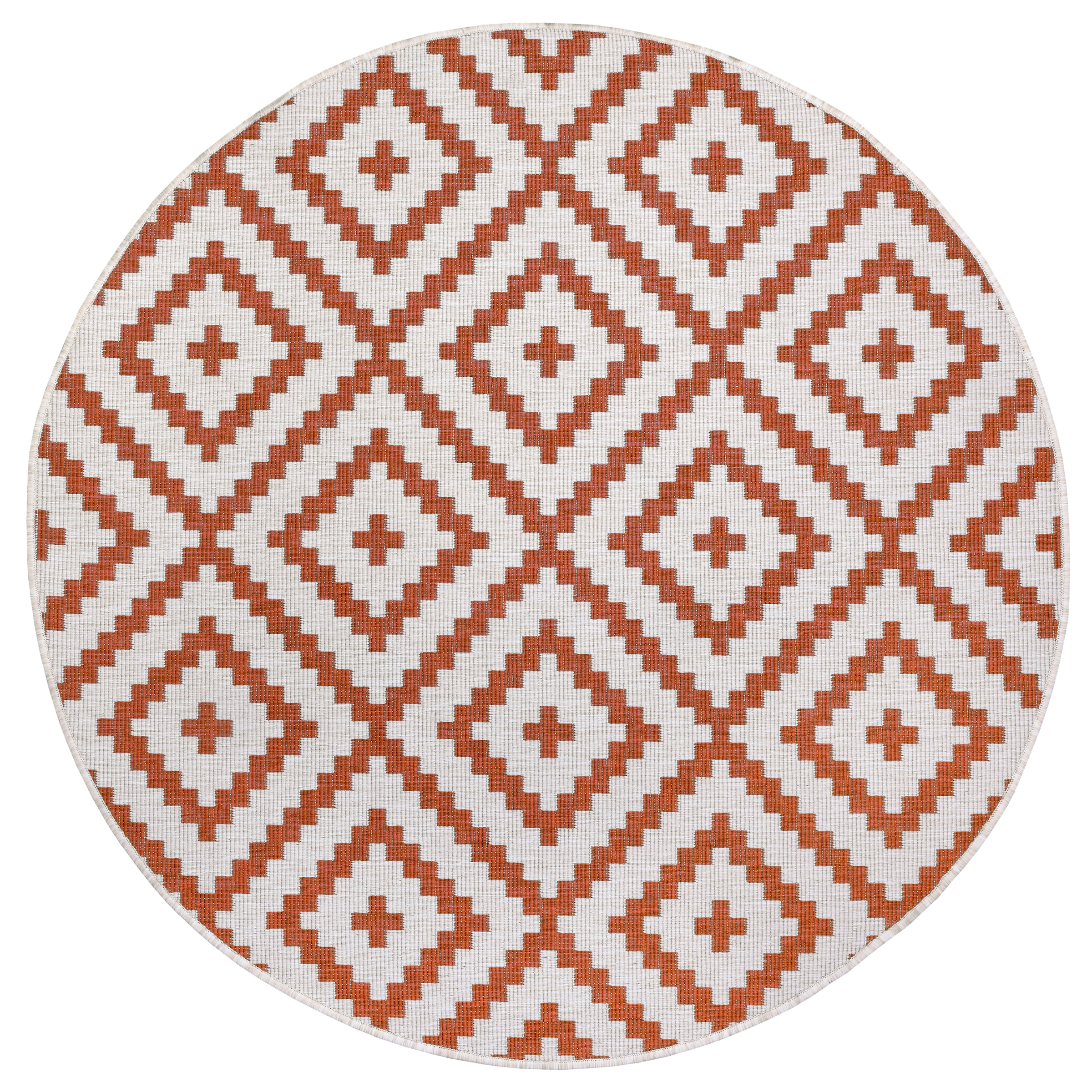 my home Teppich »Ronda Wendeteppich« rund 5 mm Höhe Sisal-Optik, Flachgewebe, In-  und Outdoor, geometrisches Boho Design