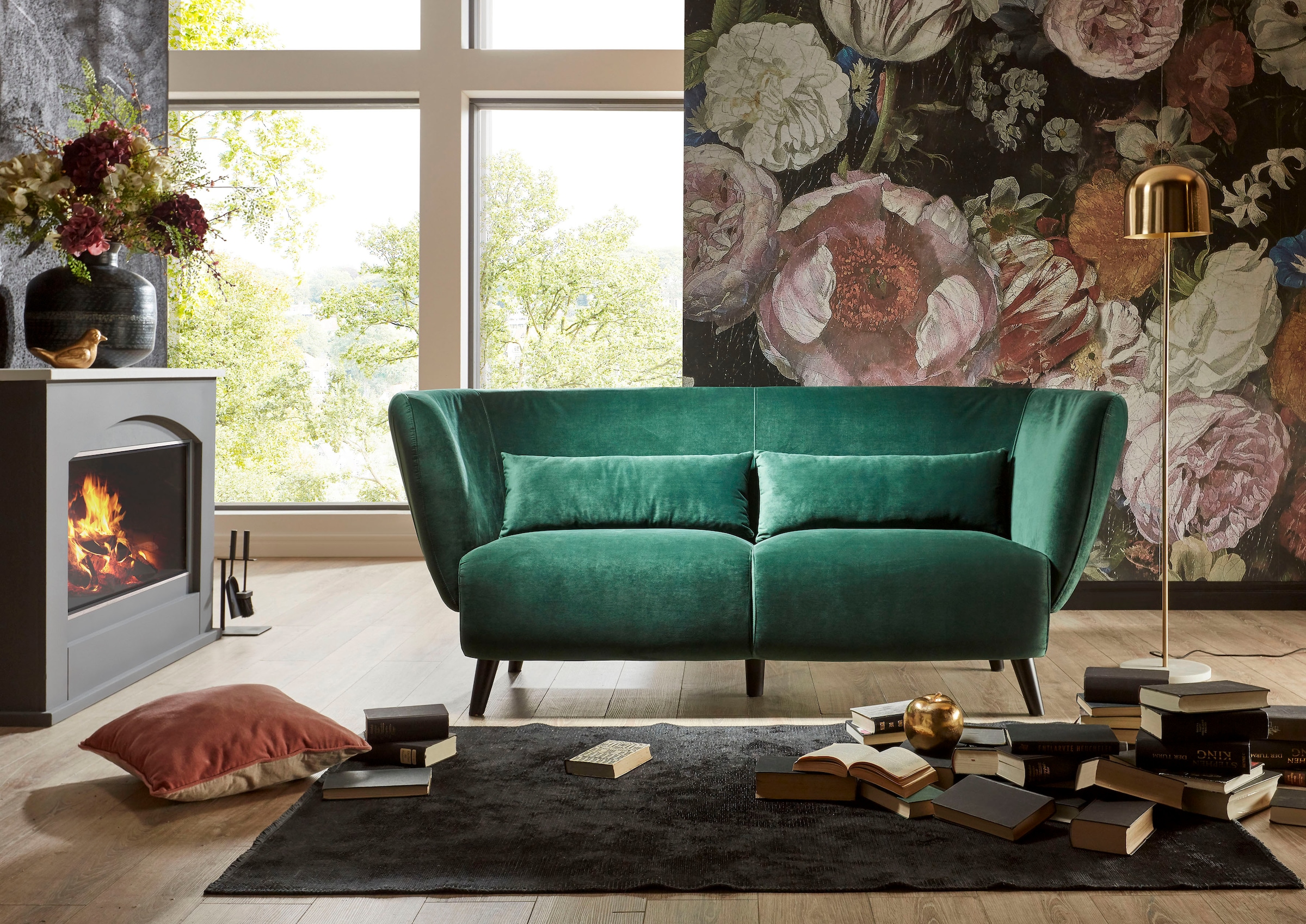 ATLANTIC home mit inklusive UNIVERSAL | collection bestellen Federkern Nierenkissen 2x »Mirror«, und 3-Sitzer