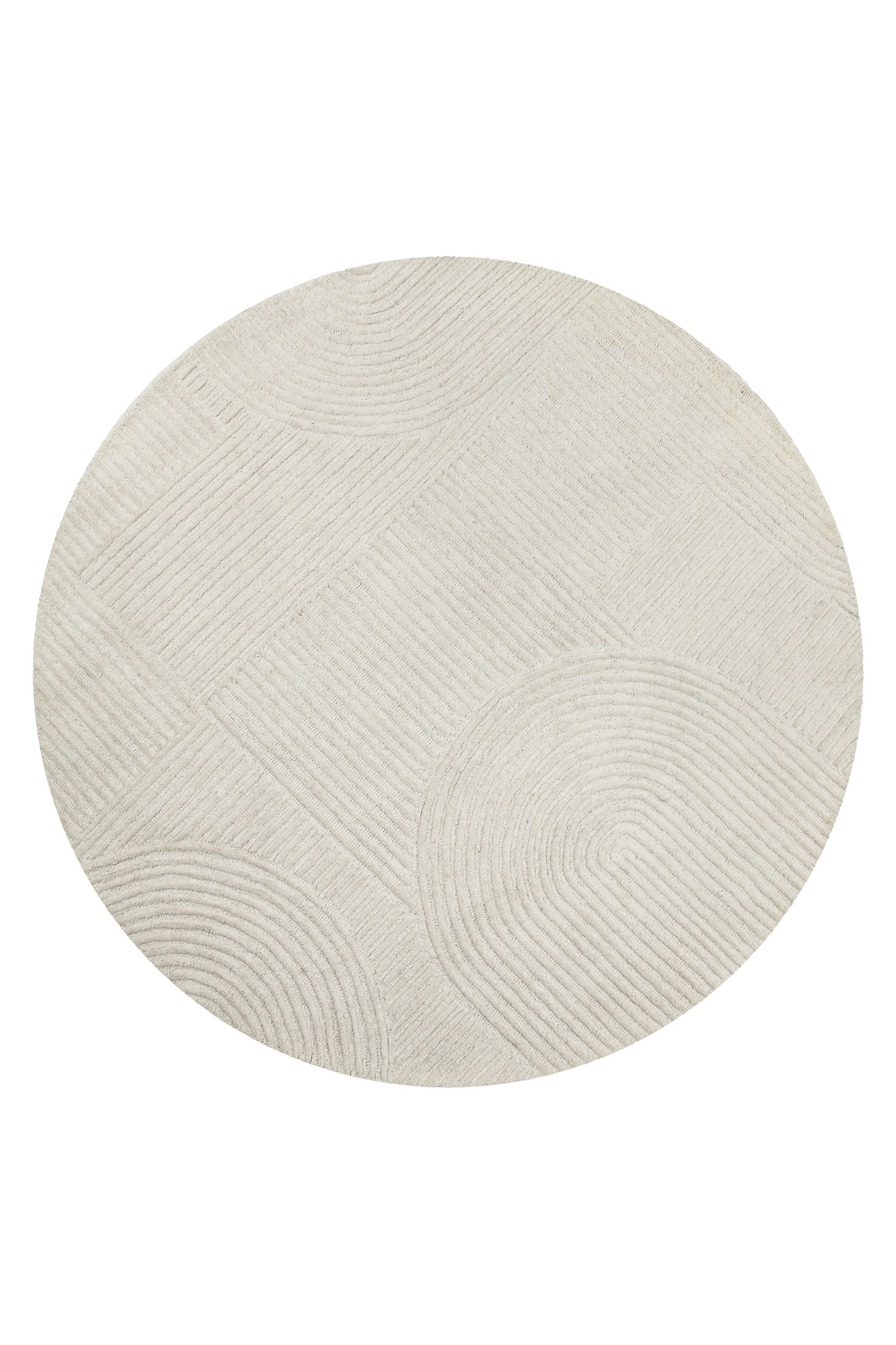Wecon home Wollteppich »Hamptons THIRTYSIX«, rund, 15 mm Höhe, Schurwolle, Kurzflor, Wohnzimmer, Schlafzimmer, elegant, Retro Design