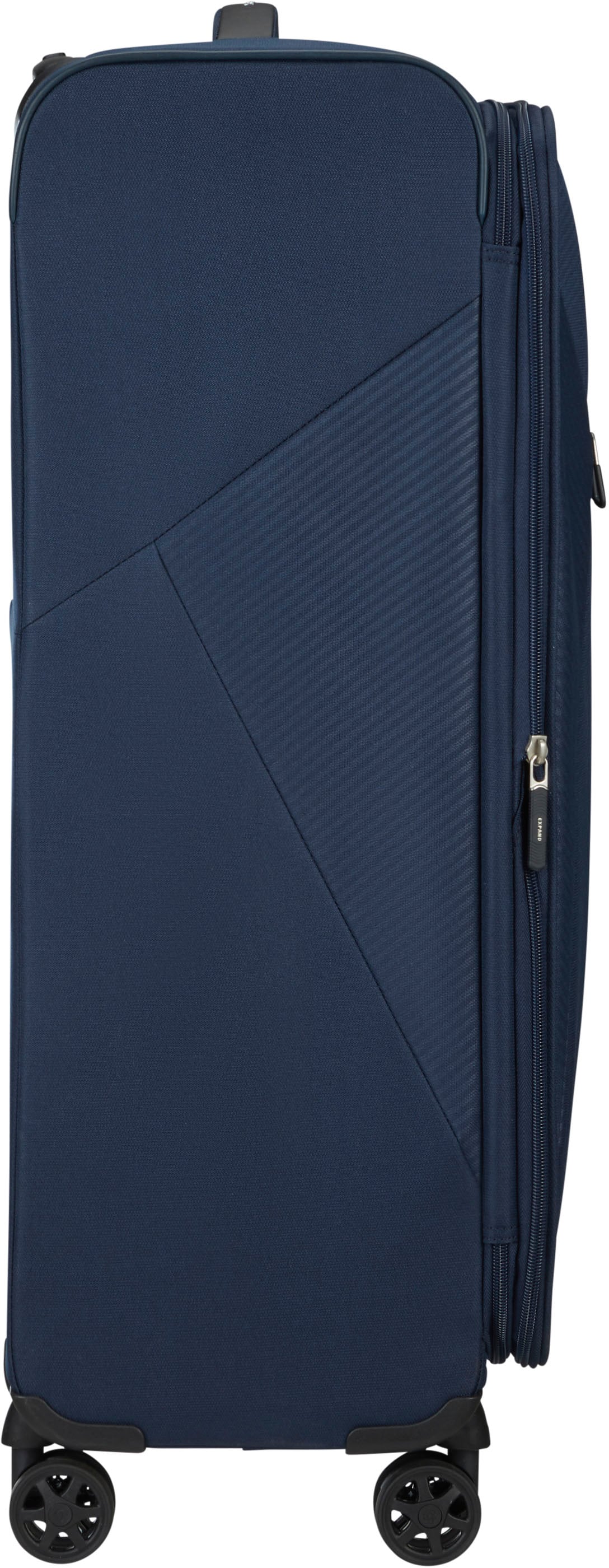 Samsonite Weichgepäck-Trolley »LITEBEAM, midnight blue, 77 cm«, 4 St. Rollen, Reisekoffer Großer Koffer Aufgabegepäck mit Volumenerweiterung