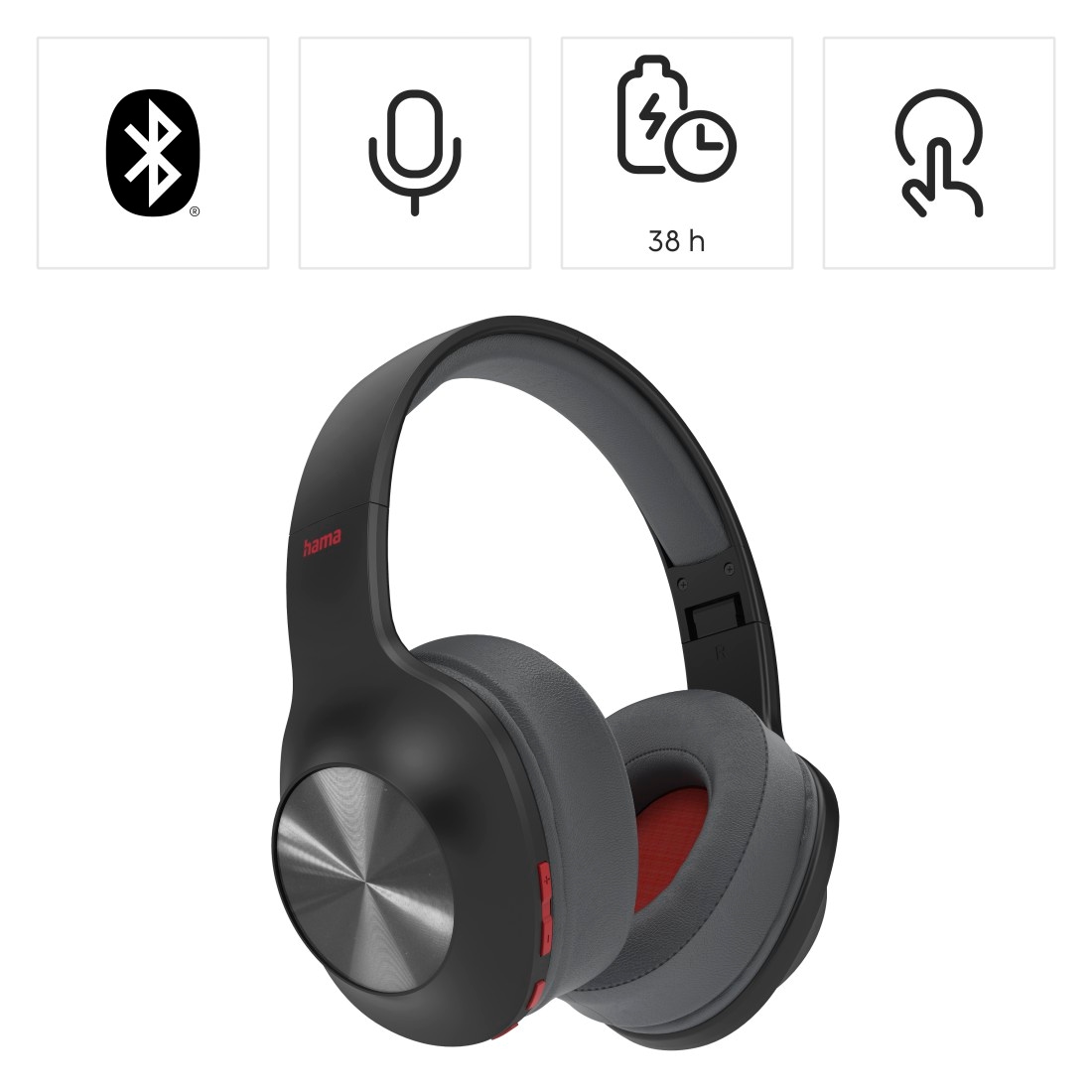 Headset ➥ XXL Kopfhörer Garantie Bluetooth-HFP-HSP, Bluetooth-AVRCP | ohne Bass Jahre Ear Bluetooth Hama A2DP faltbar Bluetooth-Kopfhörer Boost, kabellos«, UNIVERSAL Over »Bluetooth® Sprachsteuerung, Kabel, 3