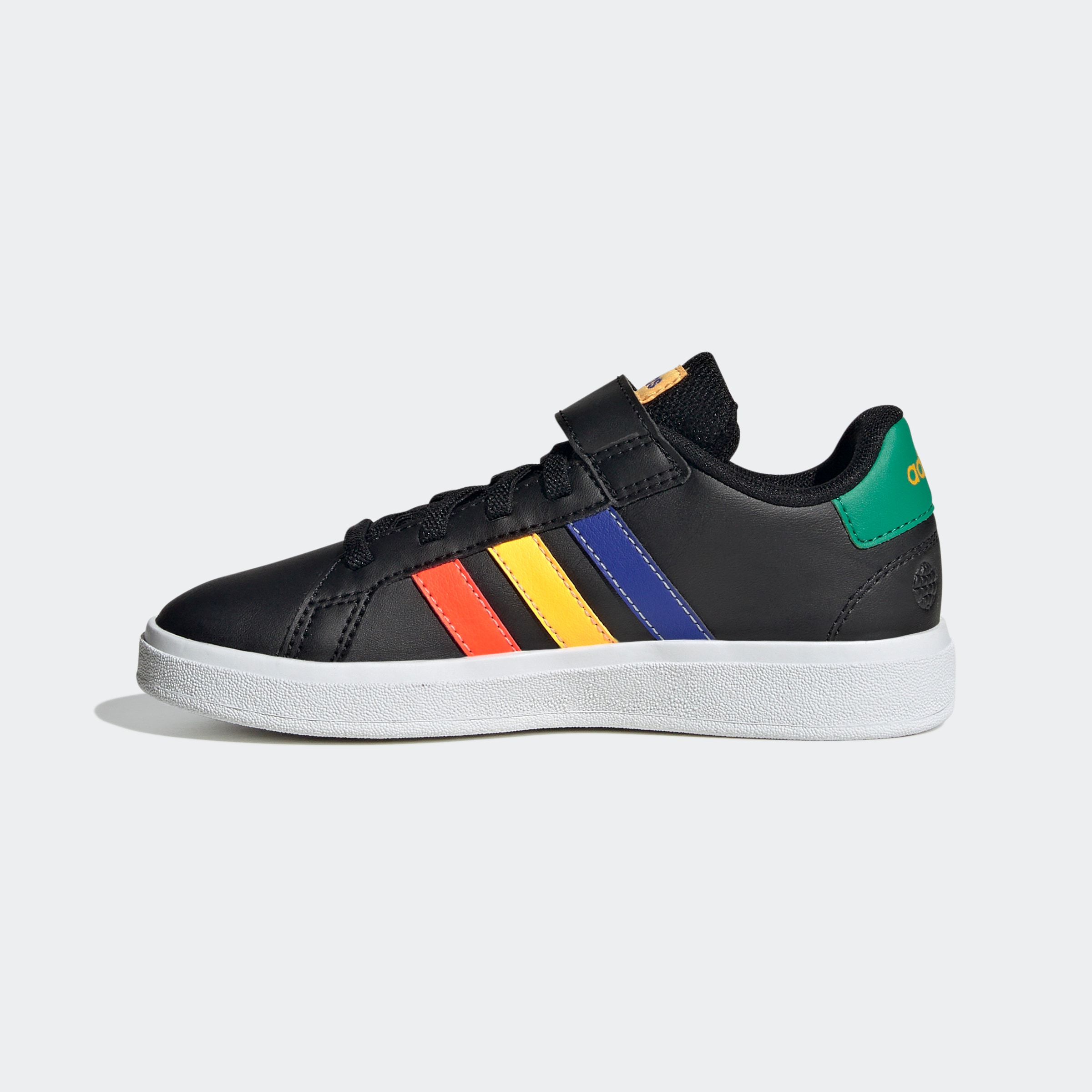 adidas Sportswear Klettschuh »GRAND COURT COURT ELASTIC LACE AND TOP STRAP«, Design auf den Spuren des adidas Superstar