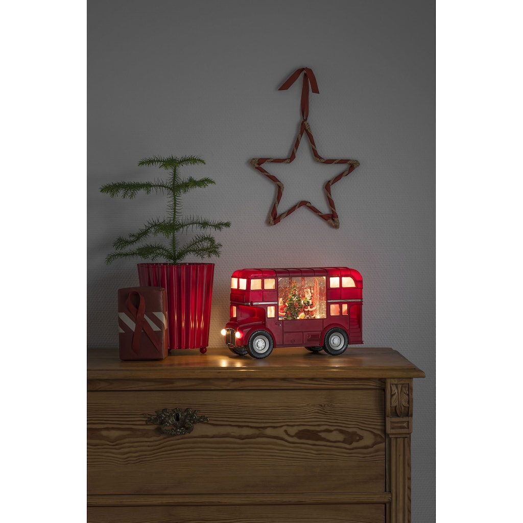 KONSTSMIDE LED Laterne »Weihnachtsdeko rot«, 5 flammig-flammig
