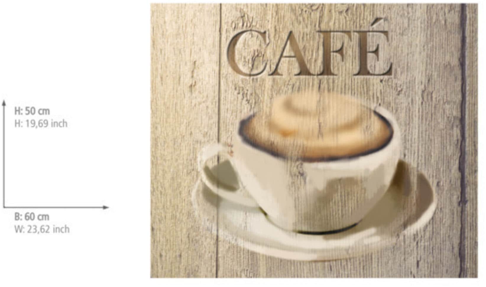 WENKO Spritzschutz »Modell Café«, Küchenrückwand für Herd oder Spüle, gehärtetes Glas
