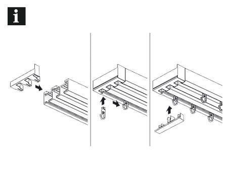 GARDINIA Gardinenstangen-Endstück »mit Ausklinkung 3-läufig«, (1 St.), Serie Flächenvorhang-Technik Atlanta 3-läufig