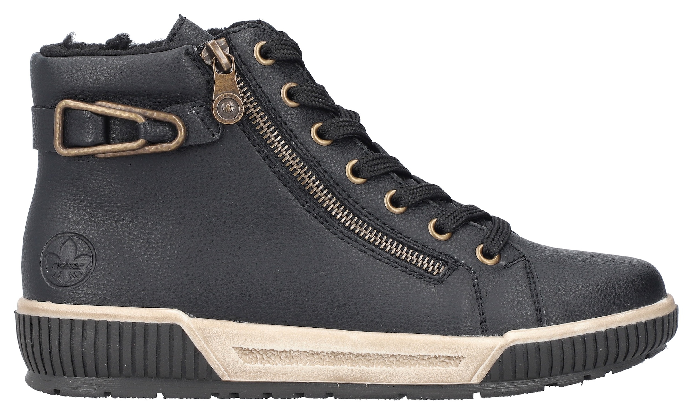 Rieker Winterboots, Schnürboots, High Top Sneaker mit praktischem Reißverschluss