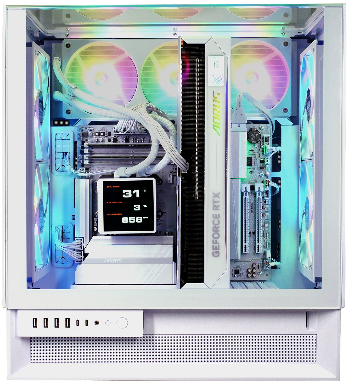 Cougar Gaming-PC »OmnyX WT 8125 AMD Ryzen 9 9950X3D 32GB DDR5 2TB SSD RTX 5090« Windows 11, DDR5 RAM, Wasserkühlung