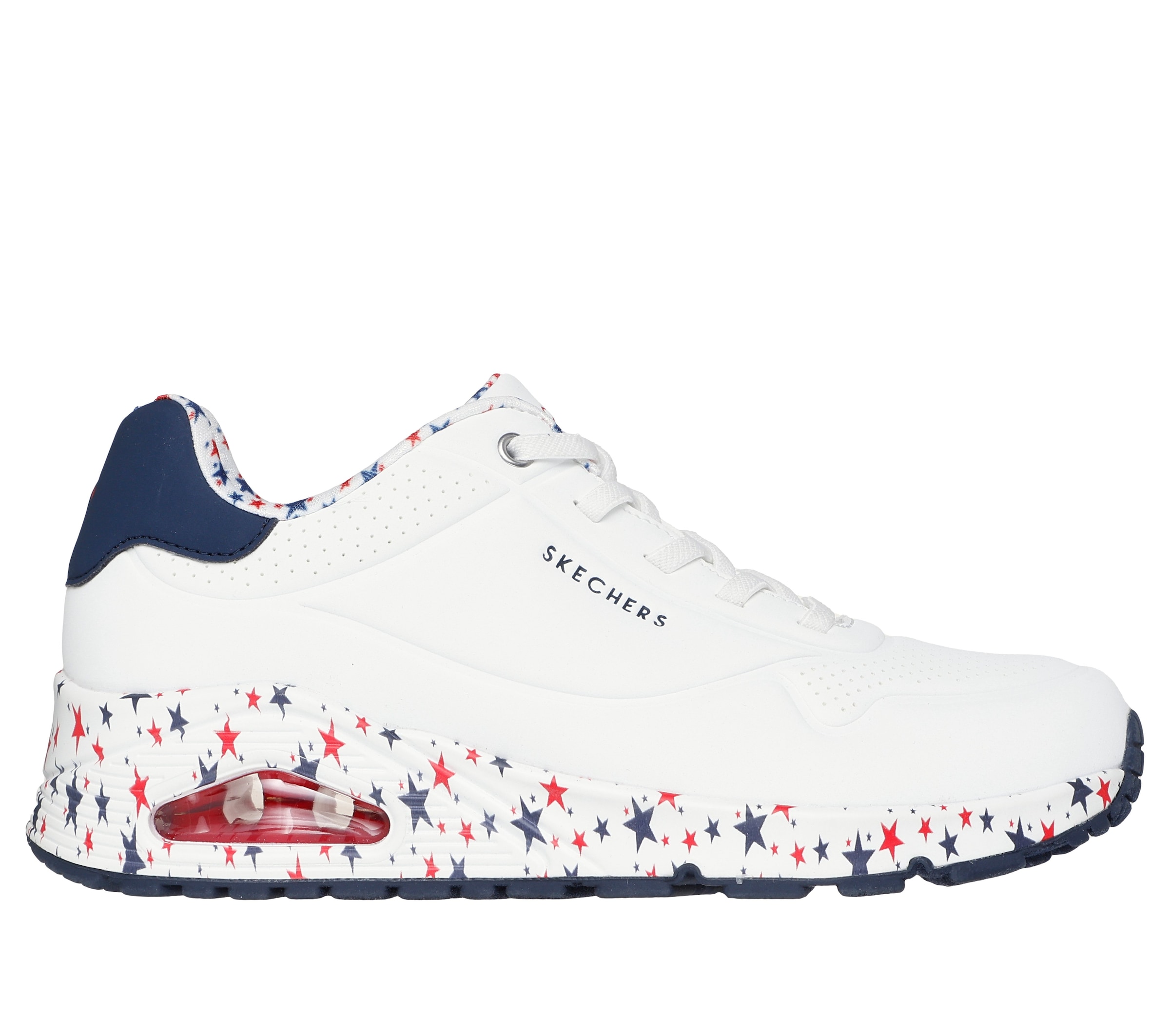 Skechers Sneaker »UNO-FREE STRYDE«  Schnürschuh, Freizeitschuh mit Sternenaufruck auf der Sohle