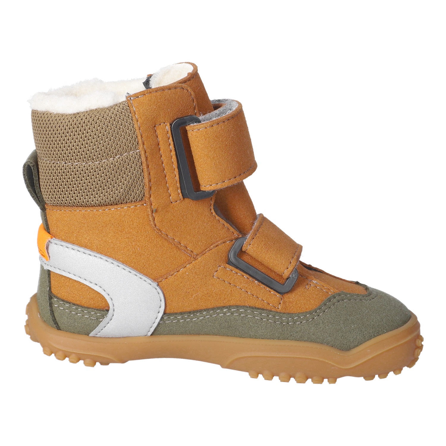 qnuffs Barfußschuh »TANNE«  Klettboots, Winterboots mit praktischem Namensschild an der Ferse