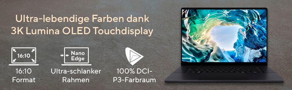 Asus Gaming-Notebook »ProArt P16 H7606WP-RJ084X« 40,6 cm / 16 ″ AMD Ryzen™ AI 9 GeForceRTX5070 2.000 GB SSD