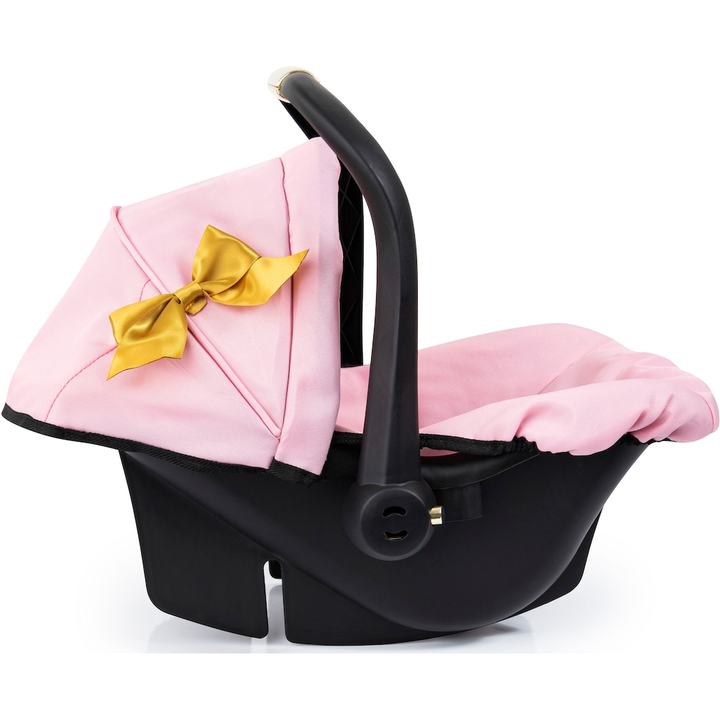 Bayer Puppen Autositz »Puppen-Autositz mit Dach, rosa/goldfarben«
