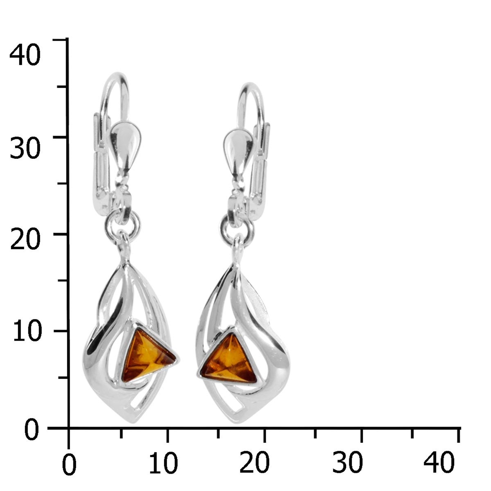 OSTSEE-SCHMUCK Paar Ohrhänger »- Sadie - Silber 925/000 - Bernstein«