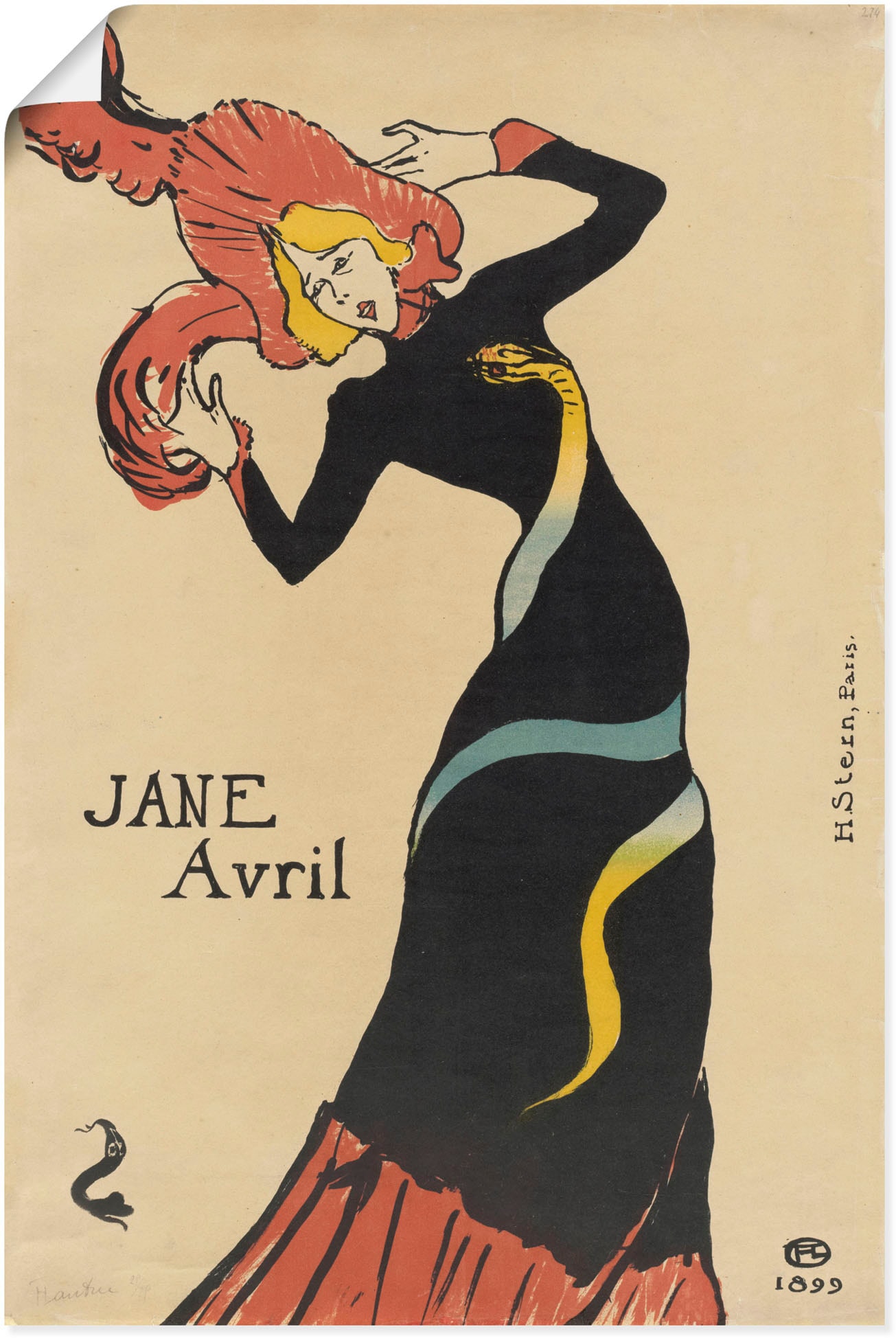 Artland Wandbild »Jane Avril (Plakat). 1899«, Ausstellungsplakate, (1 St.), als... kaufen
