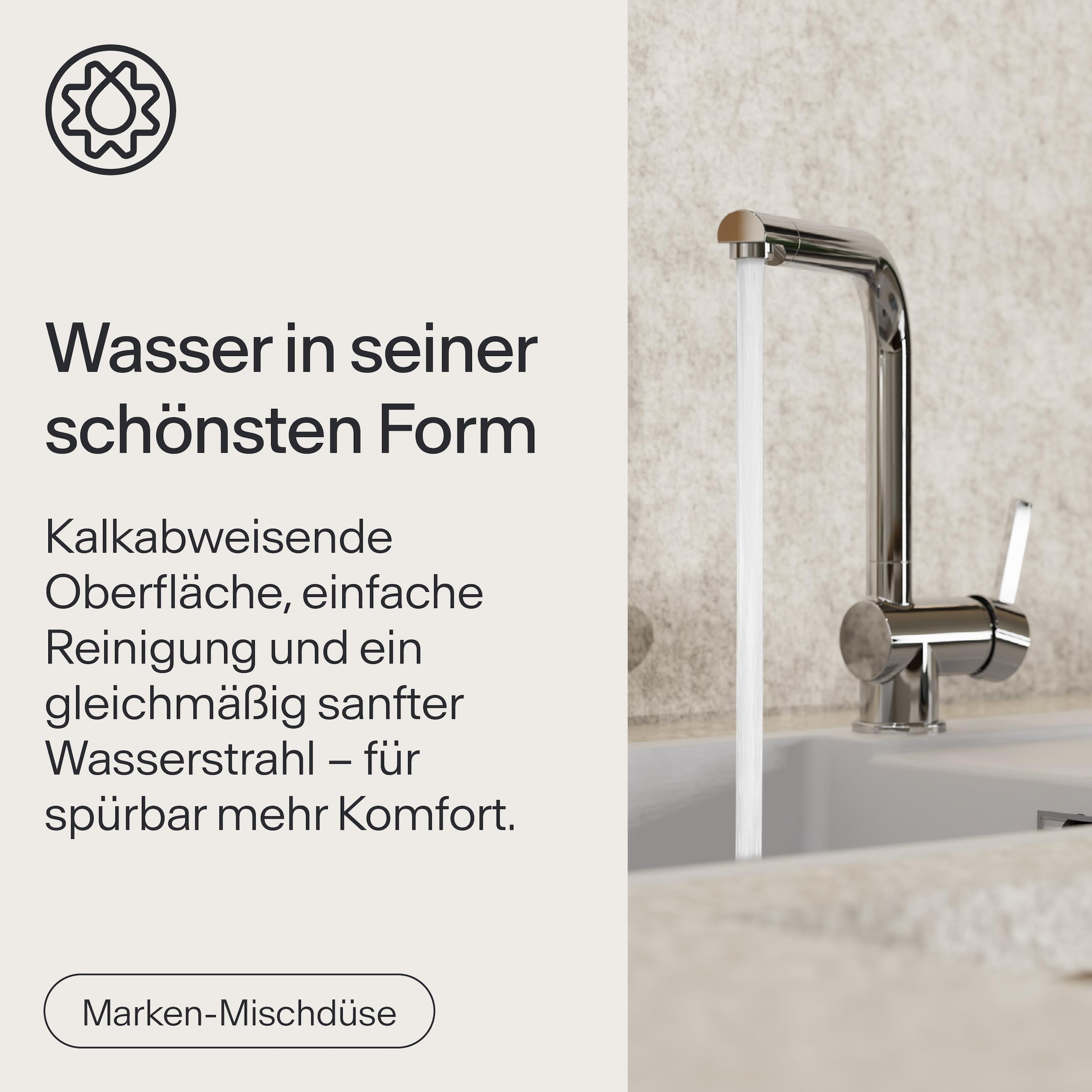 WASSERWERK Spültischarmatur »WK 4, Wasserhahn, Küche, Einhebelmischer« 360° schwenkbar, Cold-Start-Funkt., geräuscharm