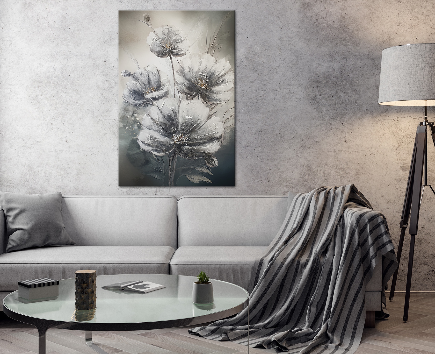 Bönninghoff Bild »BLUMEN 78x118 cm – Leinwandbild Keilrahmen Deko modern«