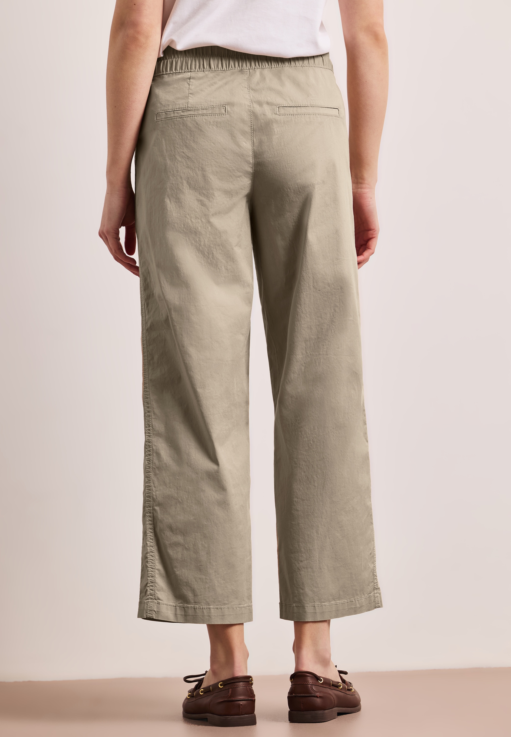 STREET ONE Paperbag-Hose  mit elastischem Bund