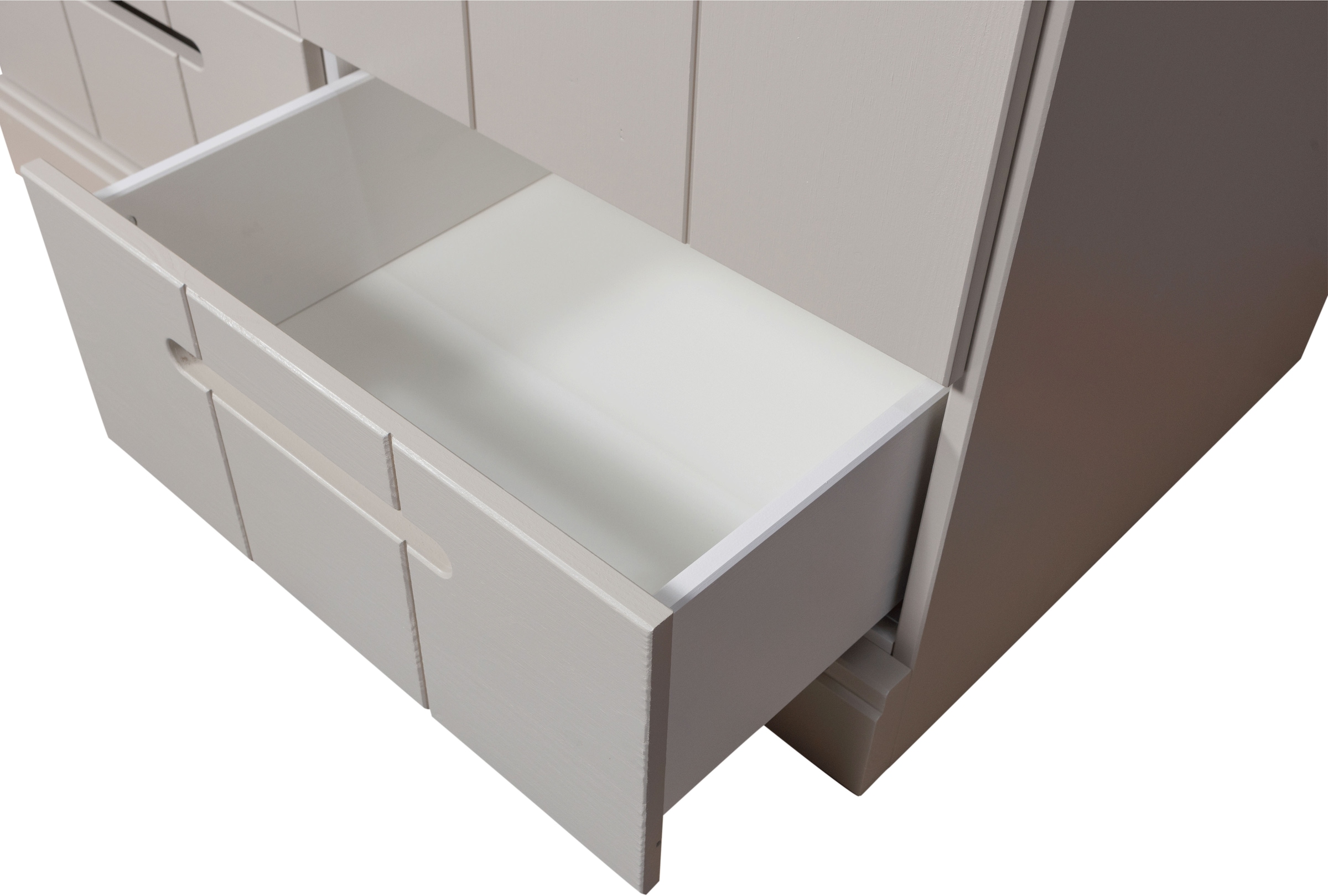 WOOOD Kleiderschrank »Connect Garderobenschrank, Mehrzweckschrank  mit Schubkästen« 2-türiger Kleiderschrank Connect aus FSC-Kiefer, modular & praktisch