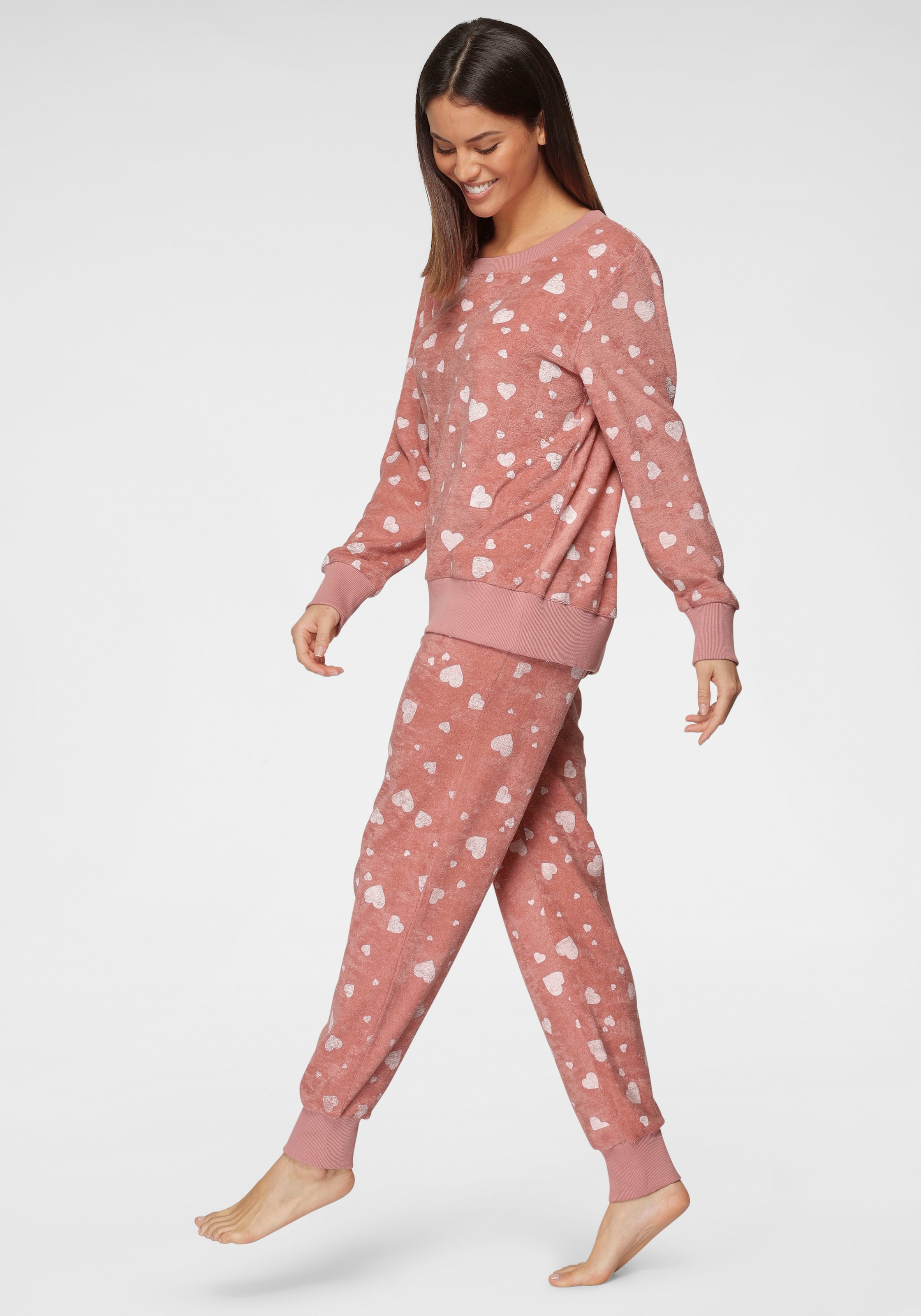 Vivance Dreams Pyjama, (2 tlg.), mit Alloverdruck