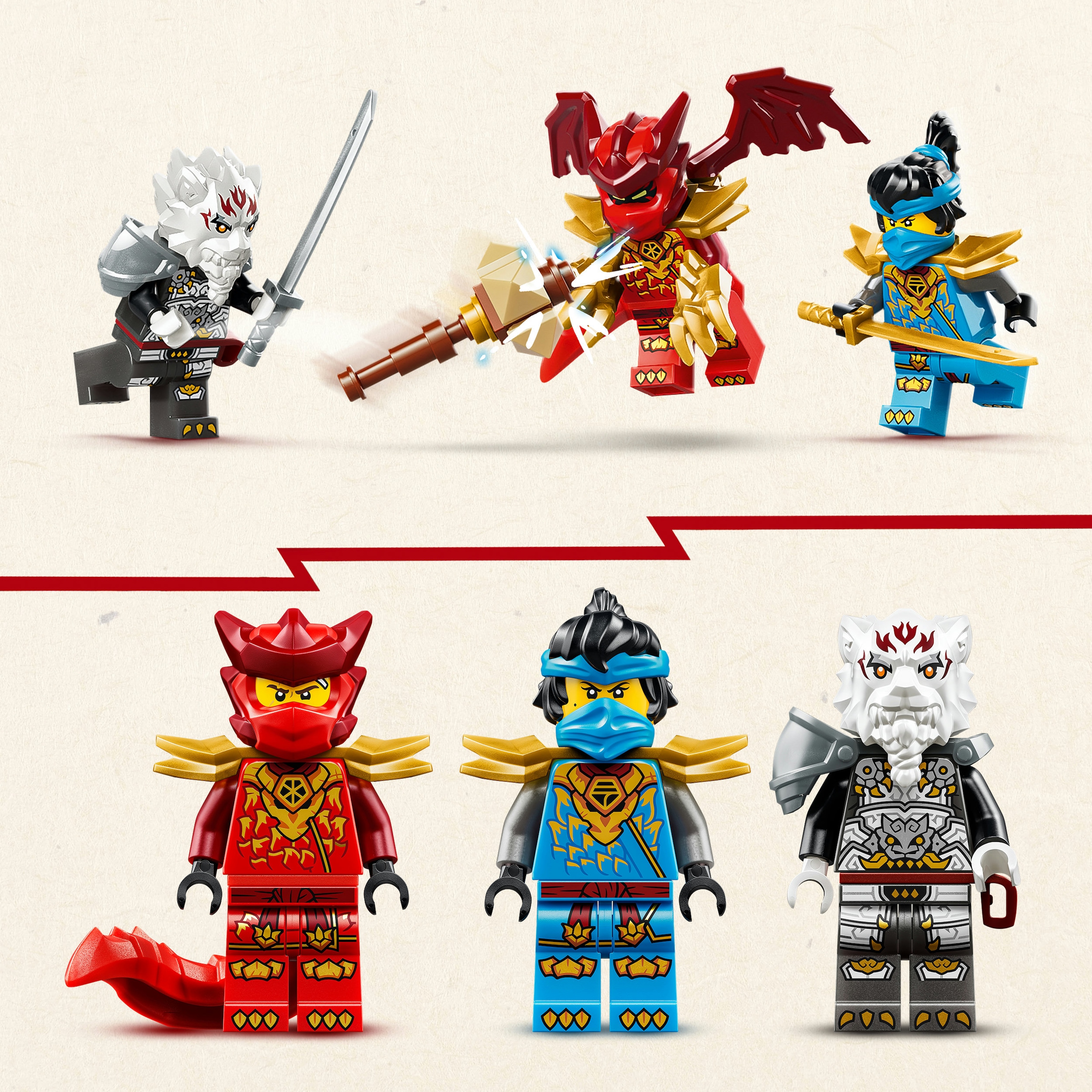 LEGO® Konstruktionsspielsteine »Zilvar auf seinem Drachentier Grimtak (71863), LEGO Ninjago« Made in Europe