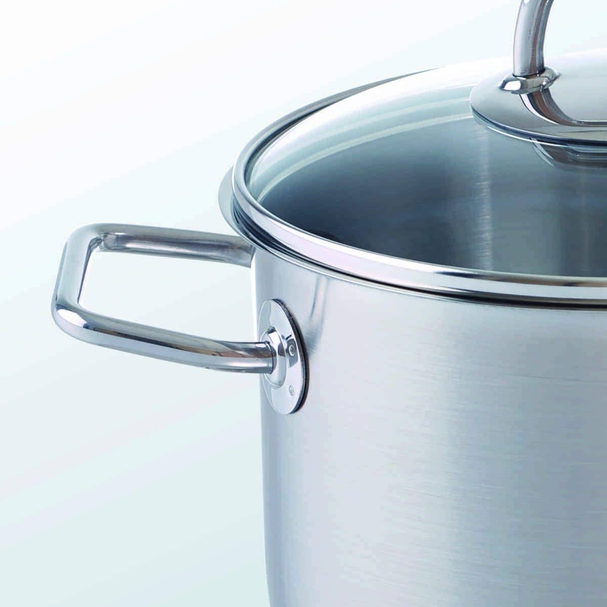 Fissler Topf-Set »Viseo« je 1 Kochtopf 16/20/24 cm, 1 Stielkasserolle 16 cm, 1 Bratentopf 20 cm, 9 Stk. tlg. Edelstahl 18/10