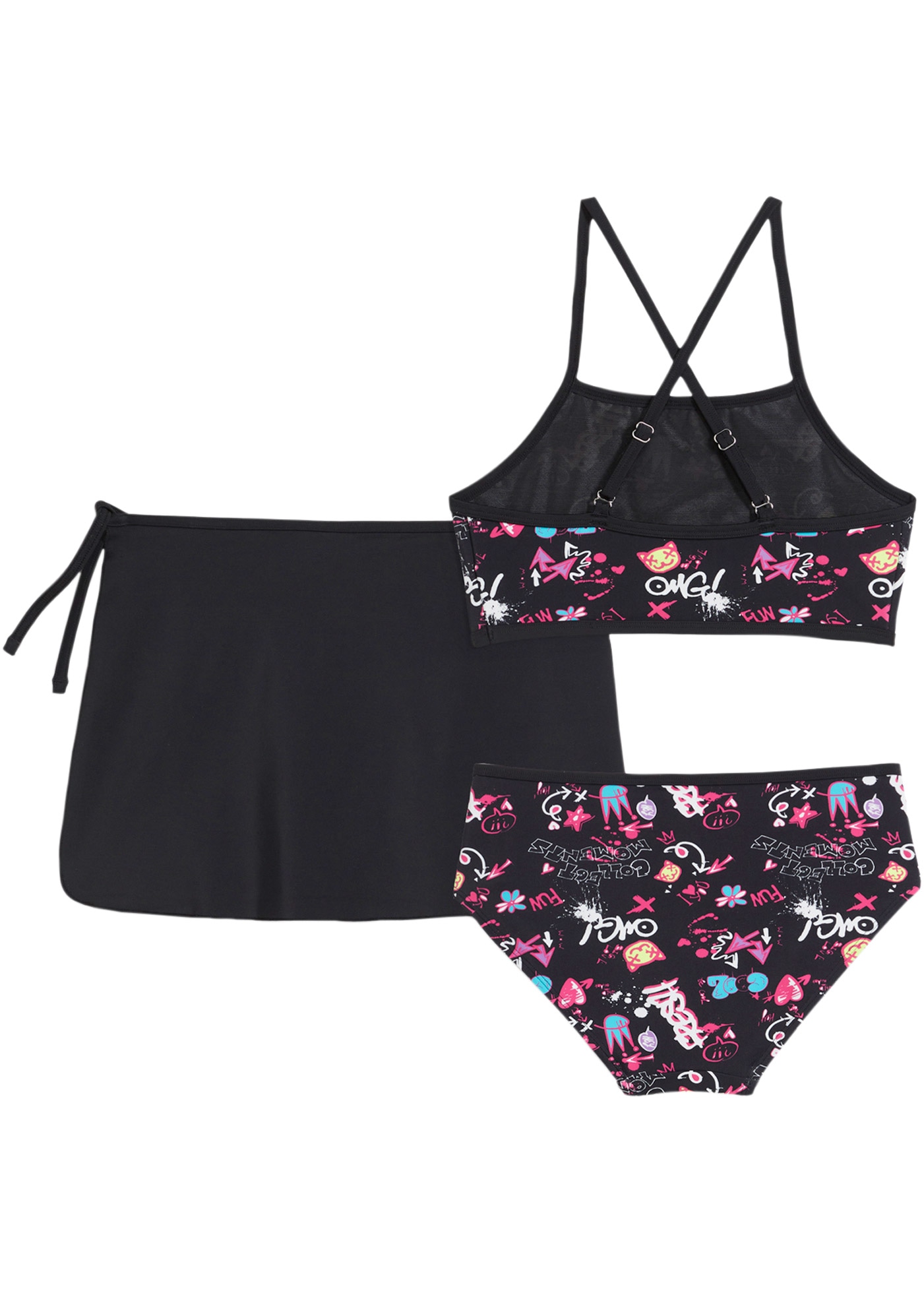 bonprix Bustier-Bikini Set, 3 Stk. mit dazugehörigem Minirock