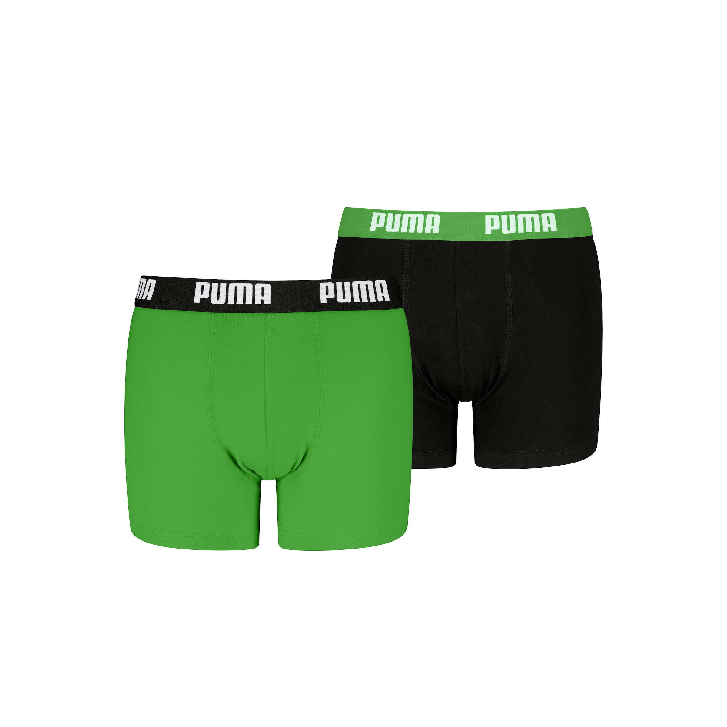 PUMA Boxershorts »PUMA BOYS EVERYDAY BASIC BOXERS« 2er Pack,  Komfortabler Logobund, ohne Eingriff