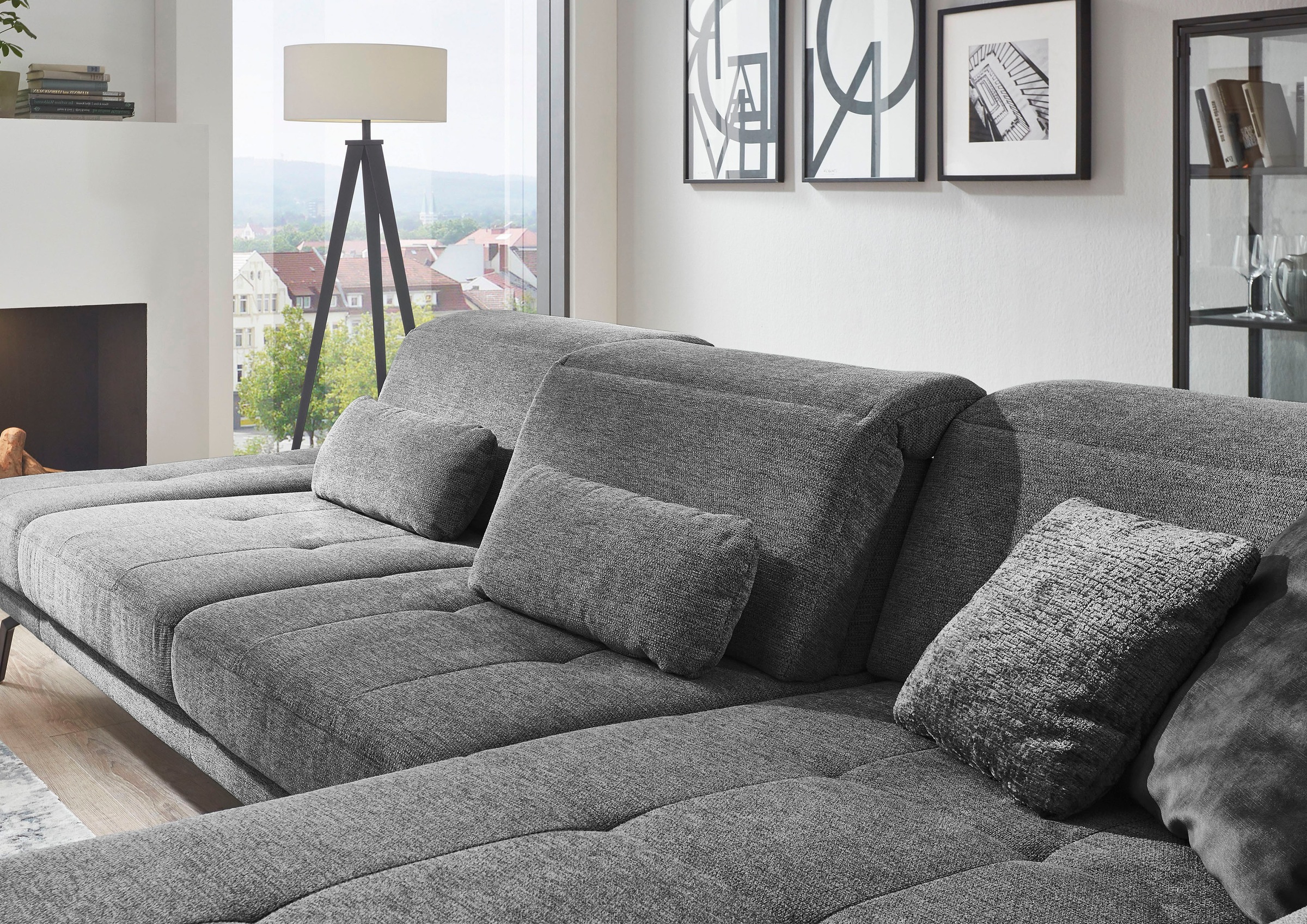 Die PlanBar Ecksofa »MP-IN20126 L-Form mit Kaltschaum-Polsterung«, mit Kopfteilverstellung, optional Sitztiefen- & Armteilverstellung