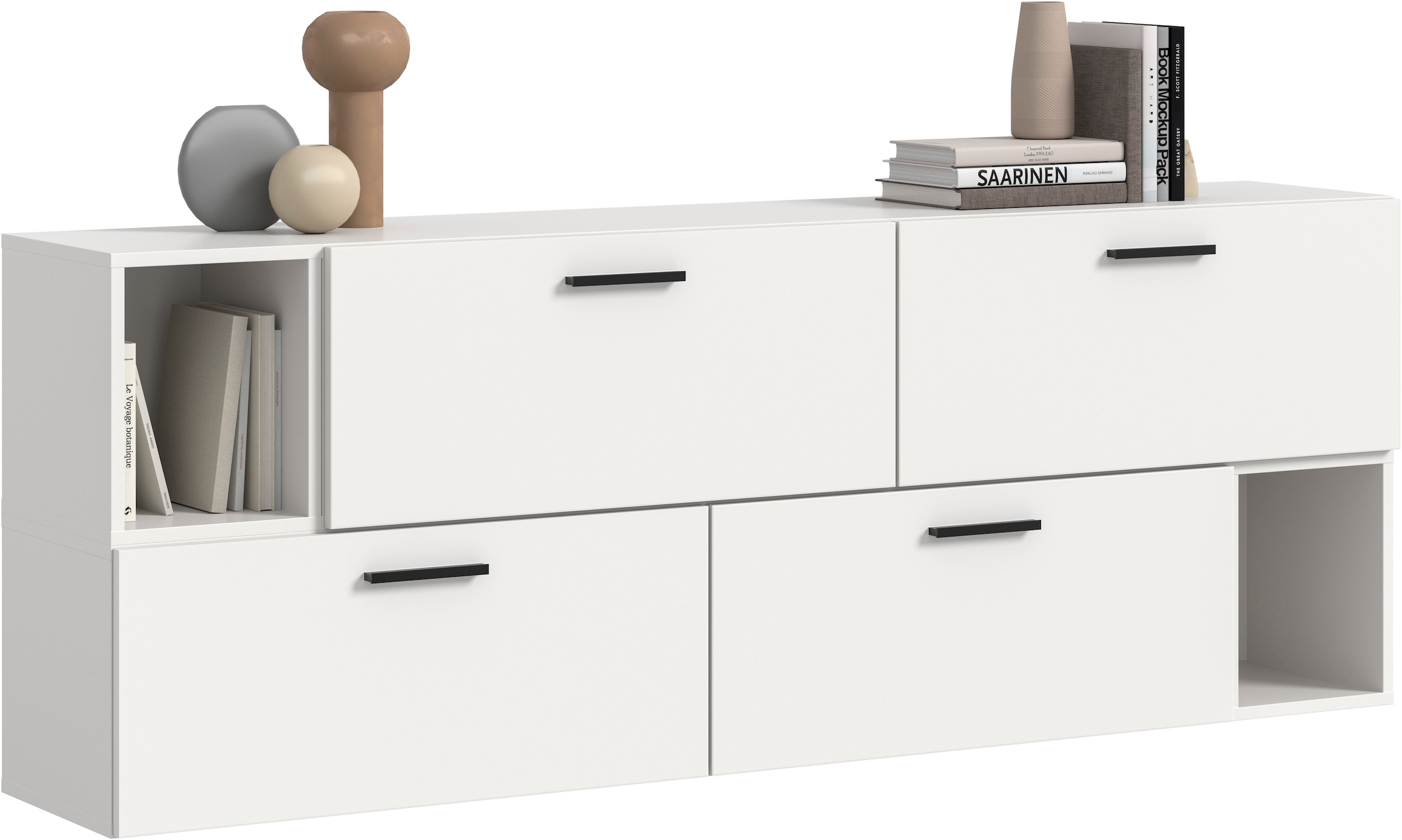 Home affaire Schrank-Set »ENESTE, 6-teilig, in verschiedenen Farben, individuell kombinierbar« verschiedenste Kombinationmöglichkeiten, stehend oder hängend, 2 Stk. tlg.