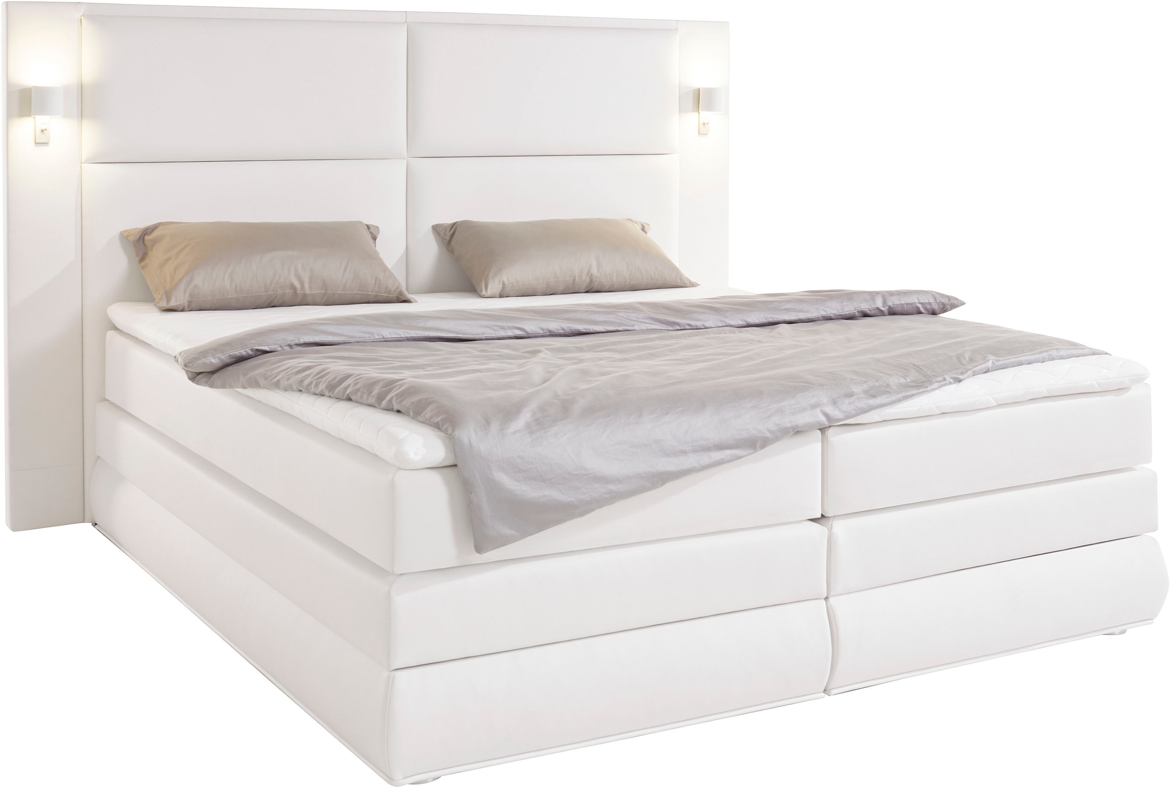 COLLECTION AB Boxspringbett Copenhagen, inklusive Bettkasten und Topper, wahlweise mit LED-Beleuchtung